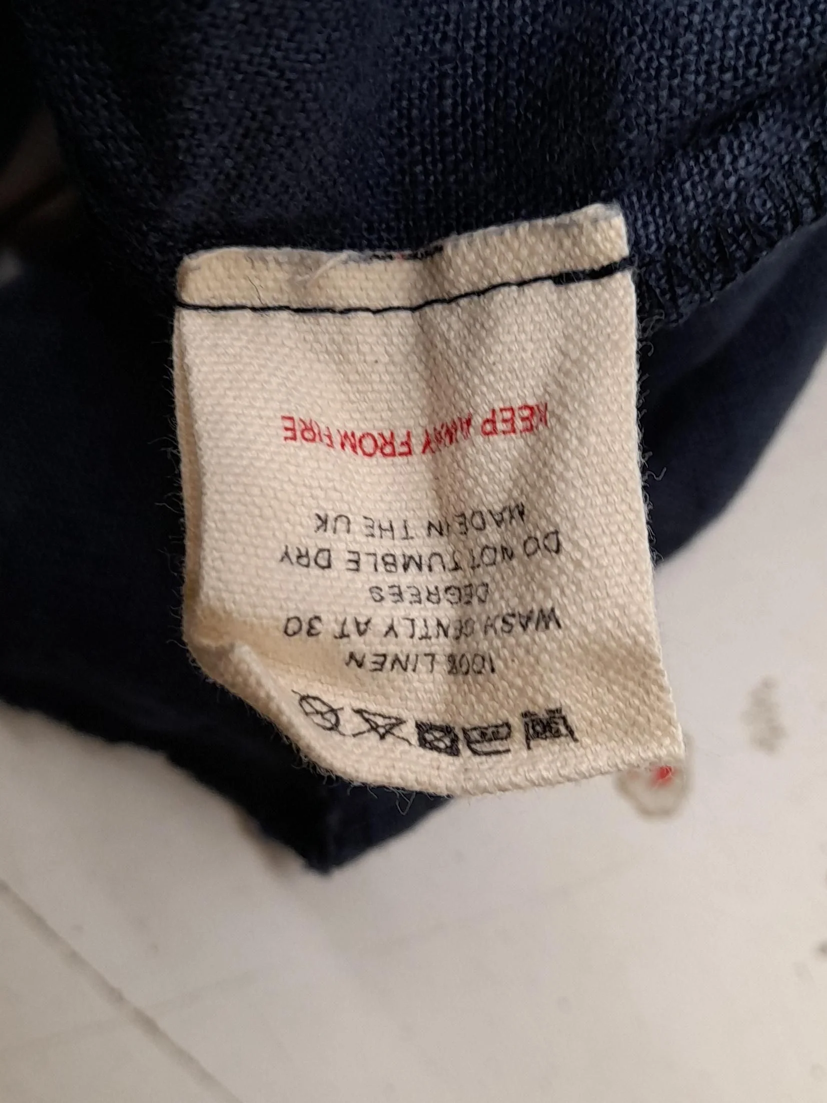 BEYOND NINE Women's Trousers XS Blue 100% Linen Wide-Leg Capri - Image 7
