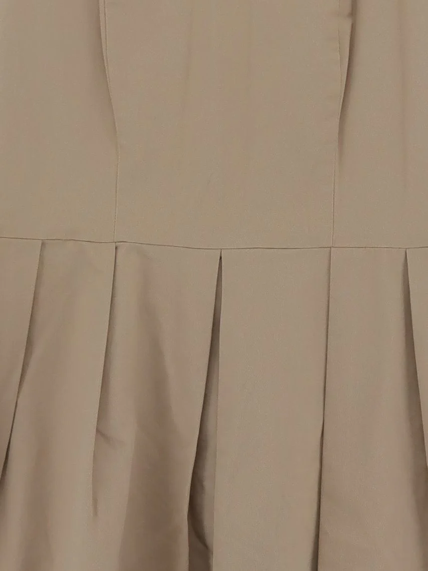 Biancoghiaccio Skater Mini Dress in Cream - Image 3