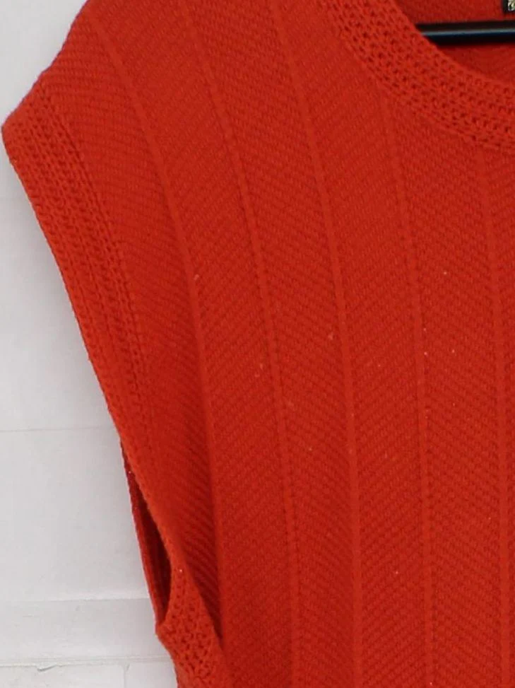 BIBA Bodycon Midi Dress UK10 in Orange - Image 4