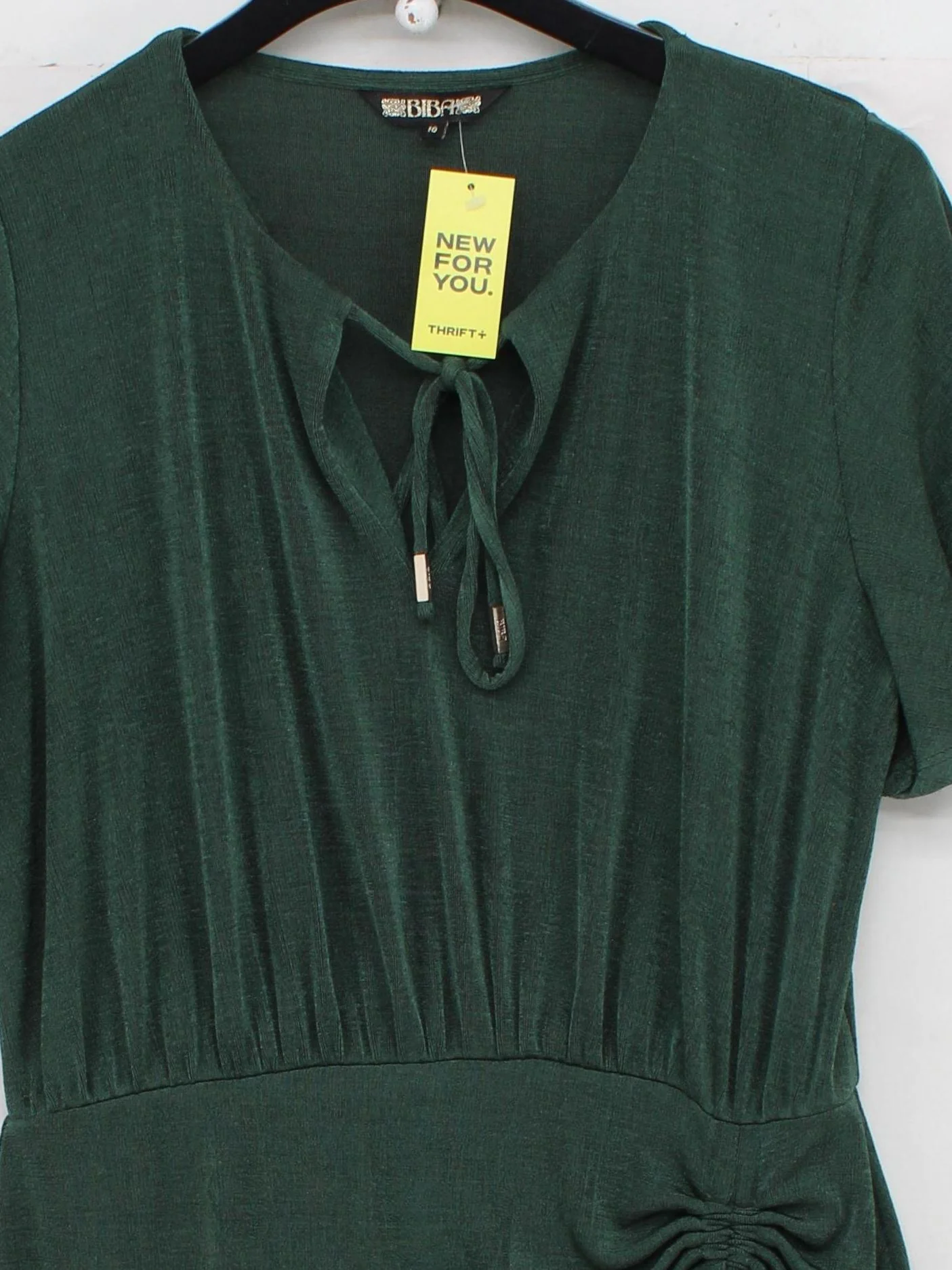 BIBA Bodycon Midi Dress UK16 in Green - Image 3