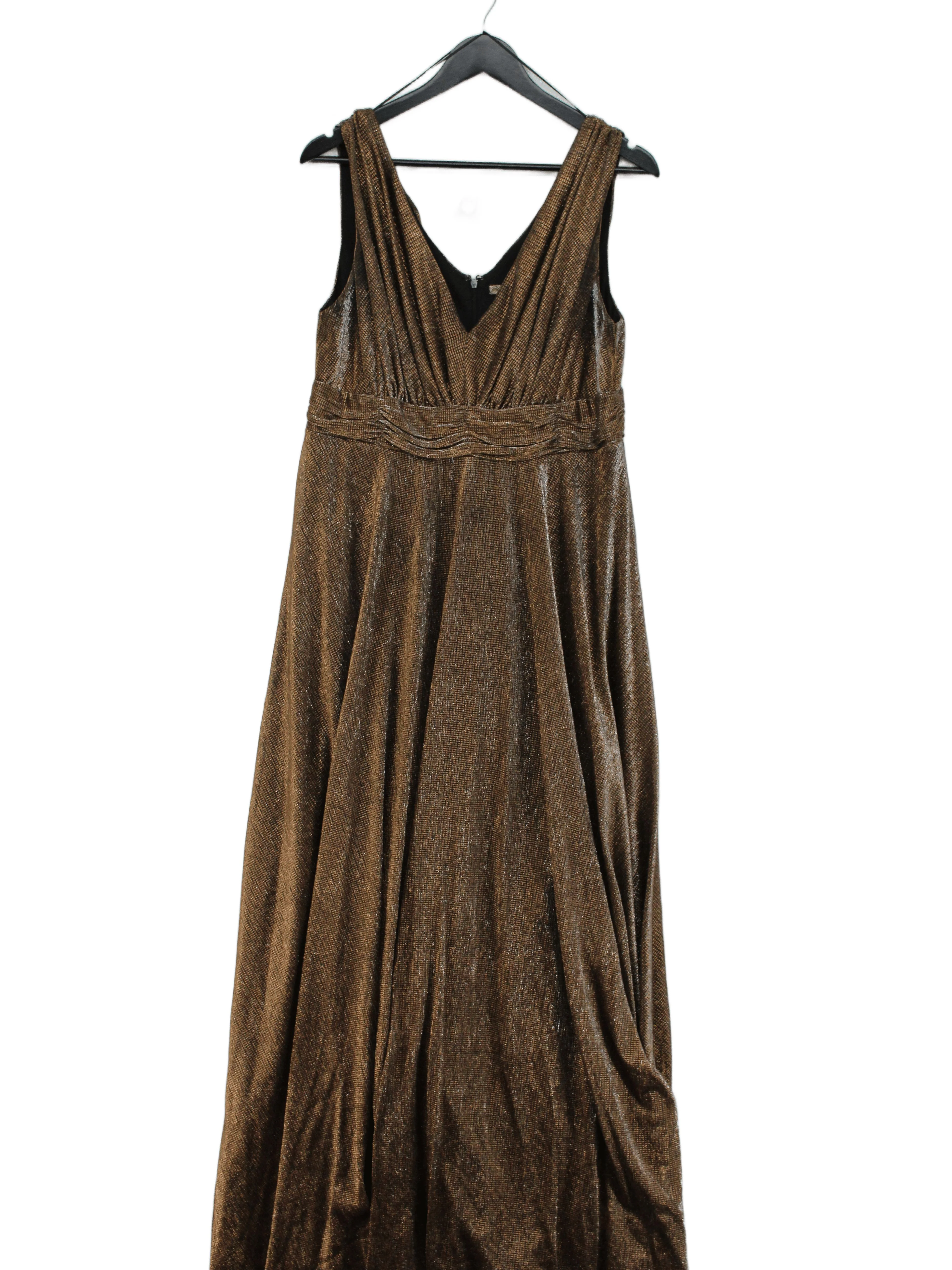 BIBA Maxi Dress UK16 in Gold