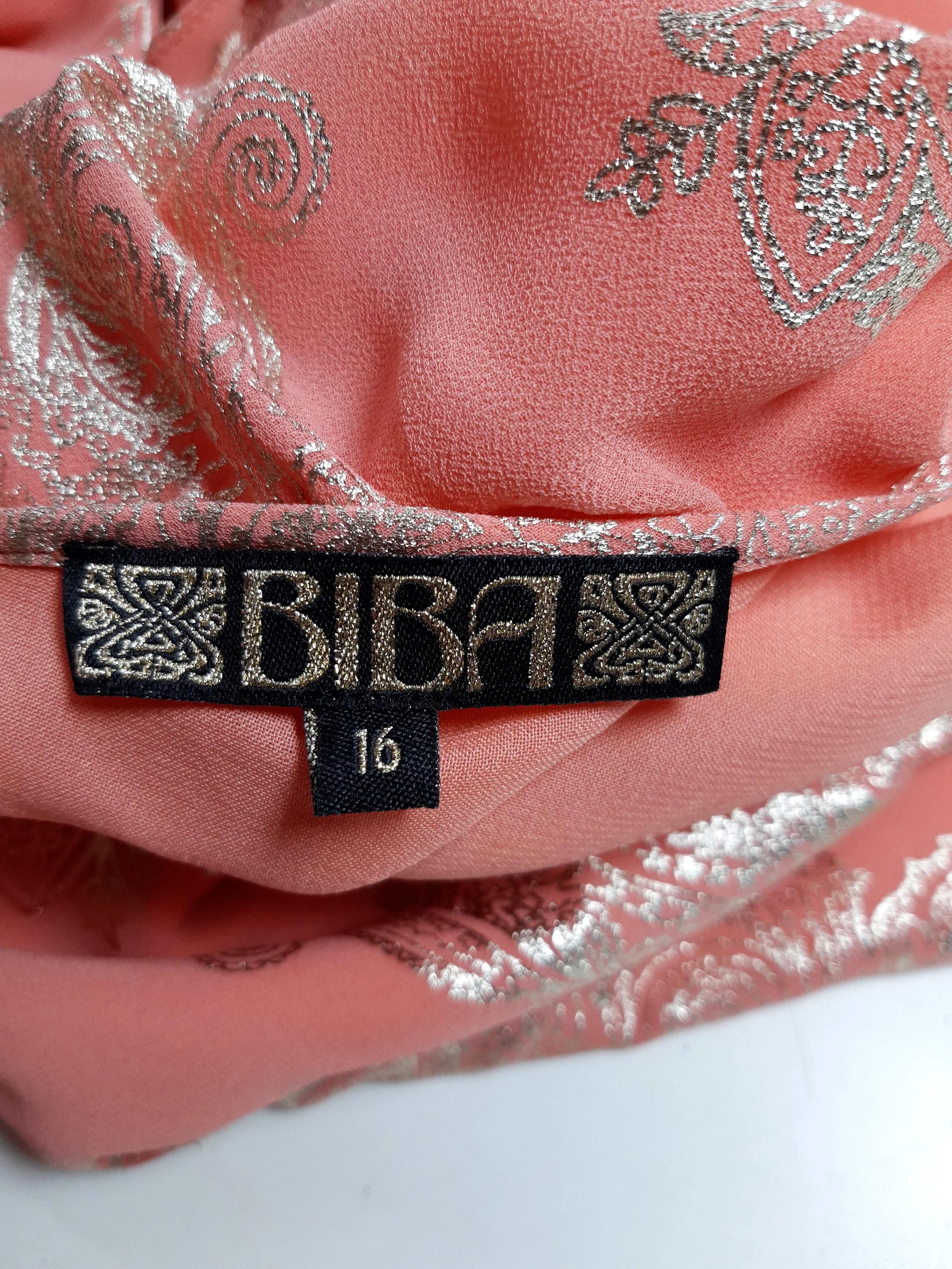 BIBA Mini Dress UK16 in Orange - Image 6