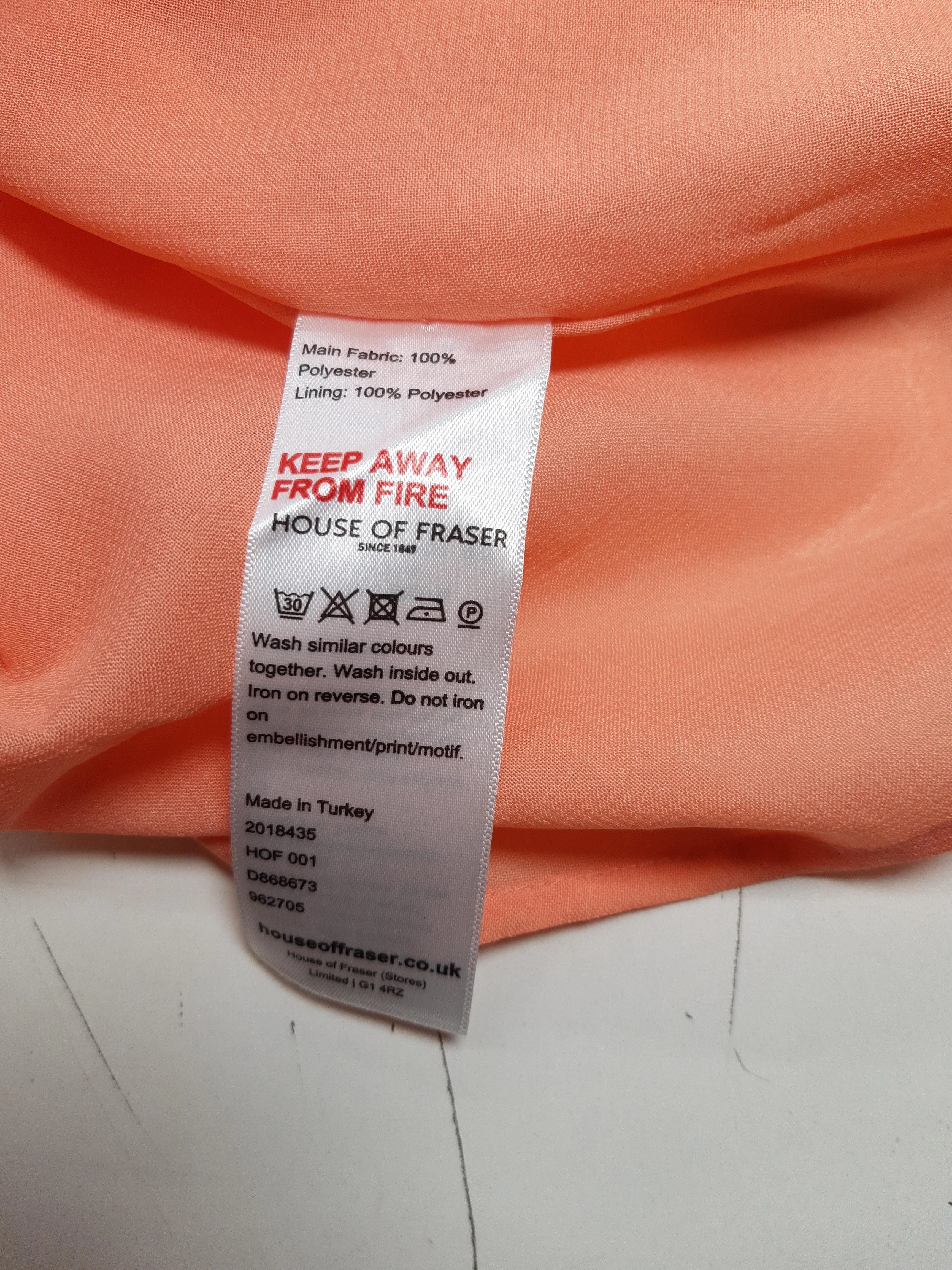 BIBA Mini Dress UK16 in Orange - Image 7