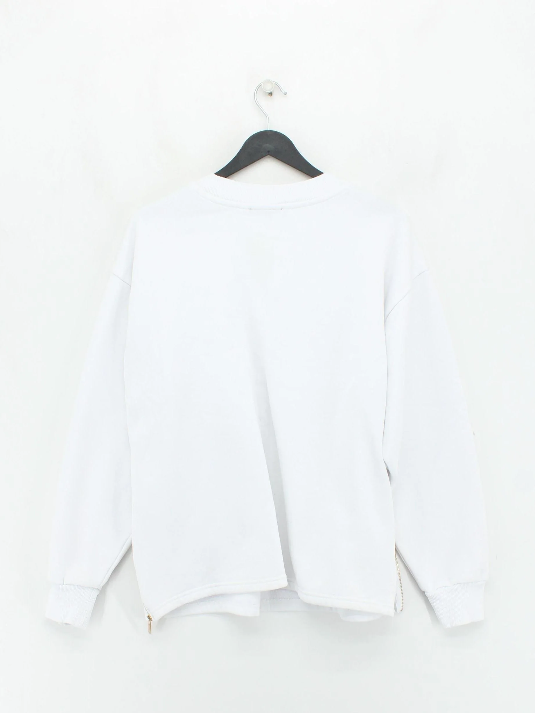 BIBA Women's Hoodie UK 12 White Graphic Cotton with Polyester Pullover - Image 2