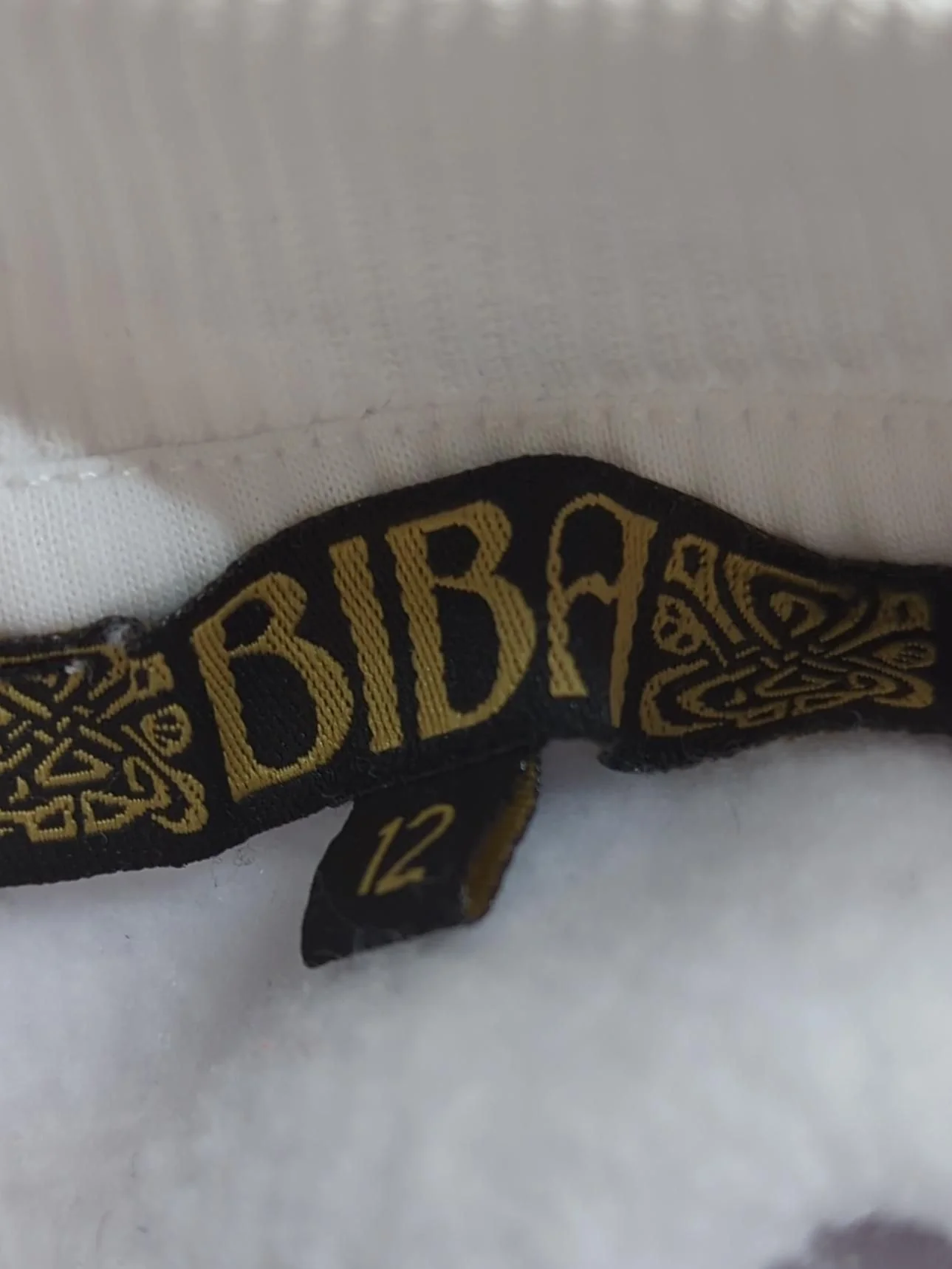 BIBA Women's Hoodie UK 12 White Graphic Cotton with Polyester Pullover - Image 5