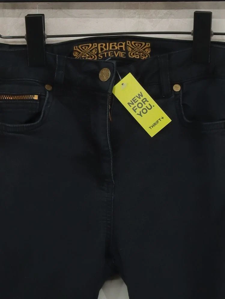 BIBA Women's Jeans UK 10 Black 100% Cotton Skinny - Image 3