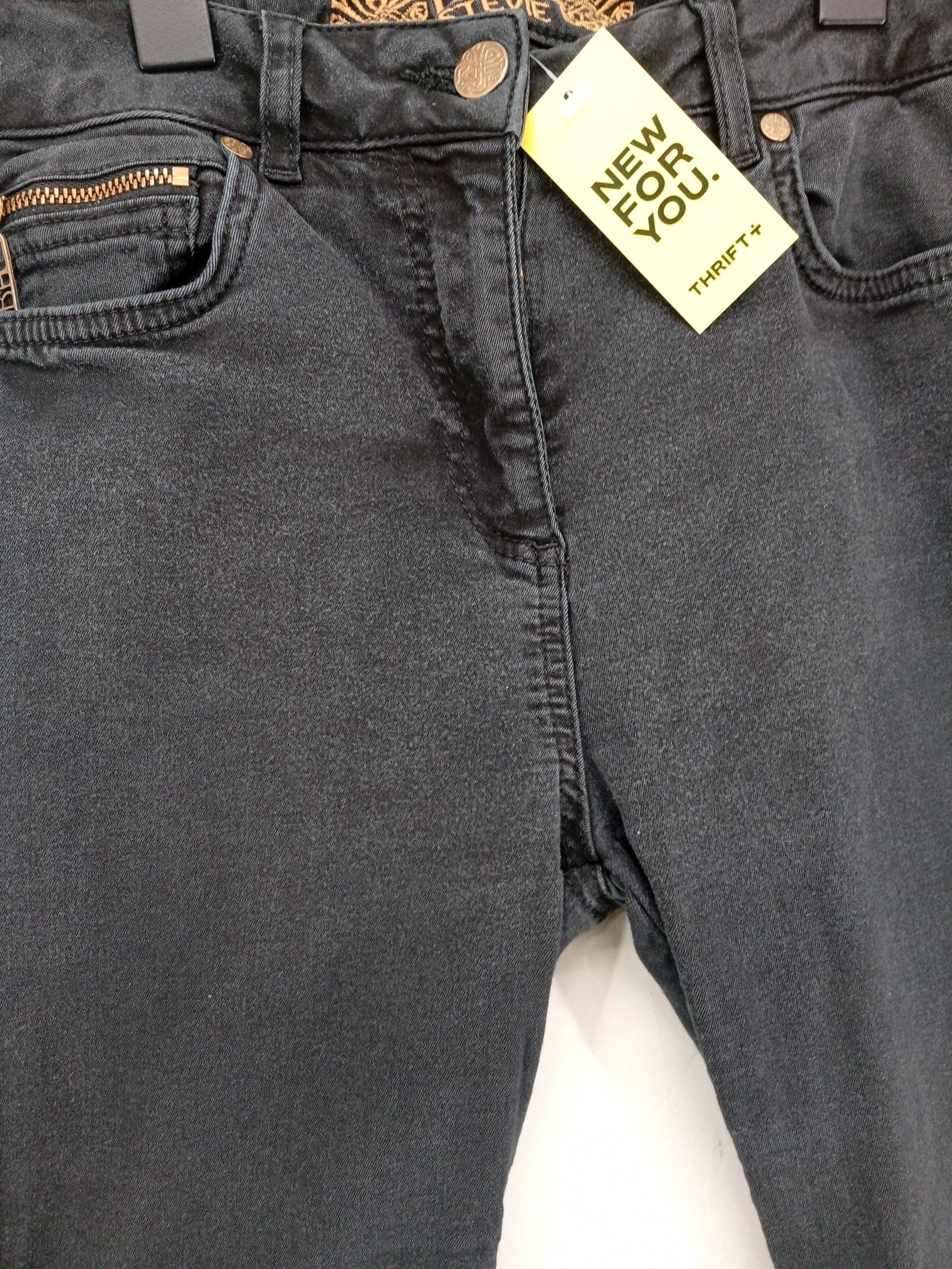 BIBA Women's Jeans UK 10 Black 100% Cotton Skinny - Image 5