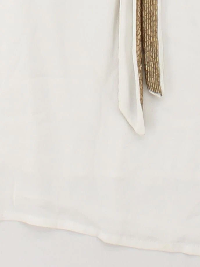 BIBA Women's Top UK 16 White Viscose with Polyester Sleeveless V-Neck Basic - Image 4