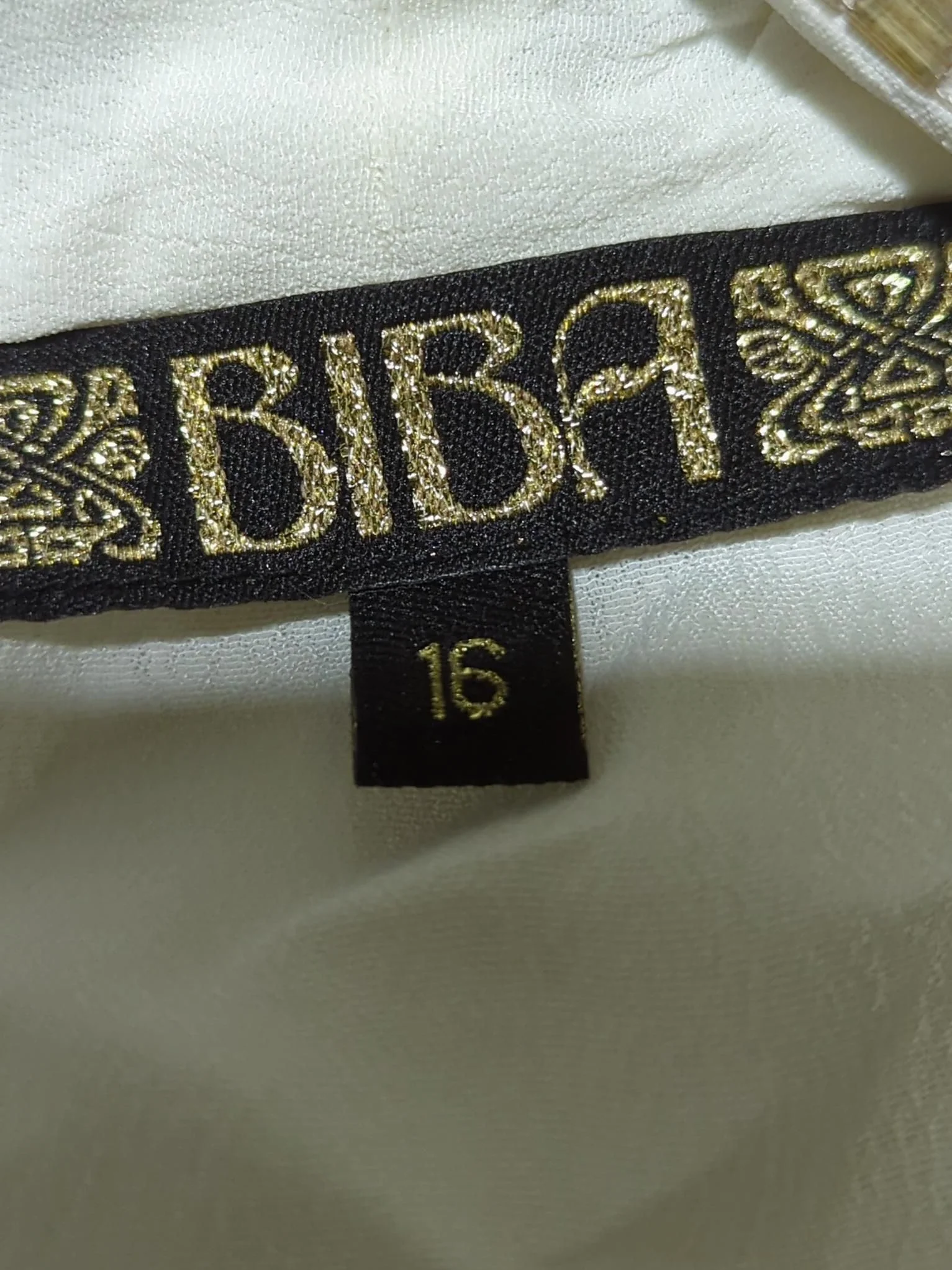 BIBA Women's Top UK 16 White Viscose with Polyester Sleeveless V-Neck Basic - Image 7