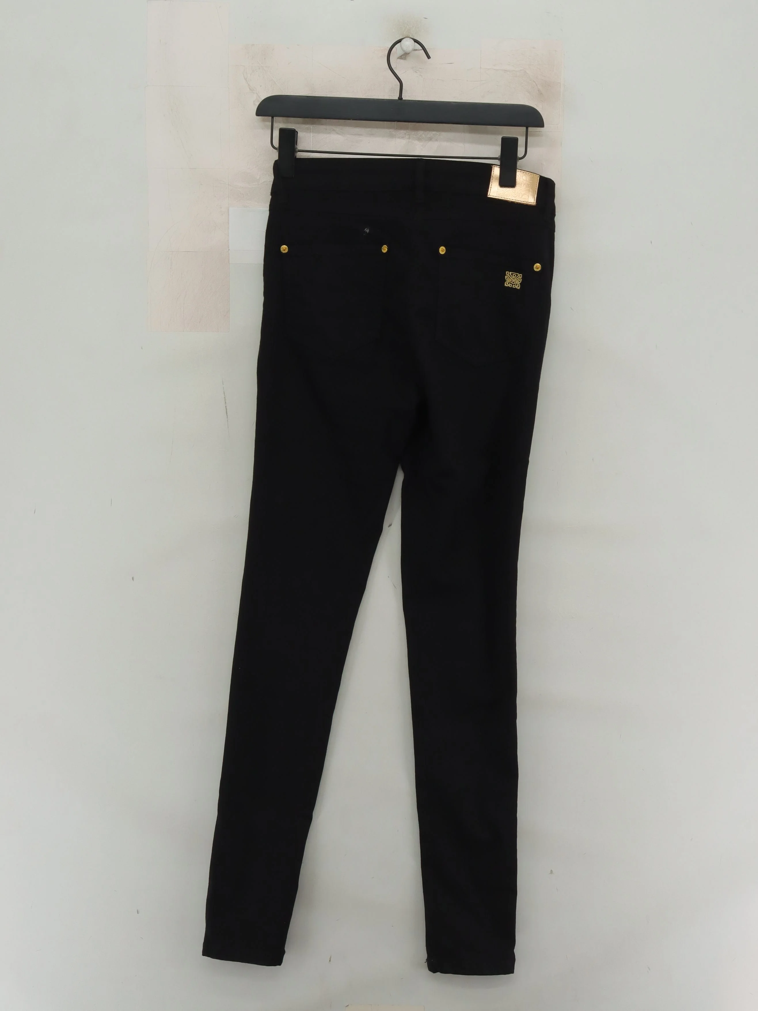 BIBA Women's Trousers W 30 in Black Cotton with Polyester, Elastane Skinny Chino - Image 2