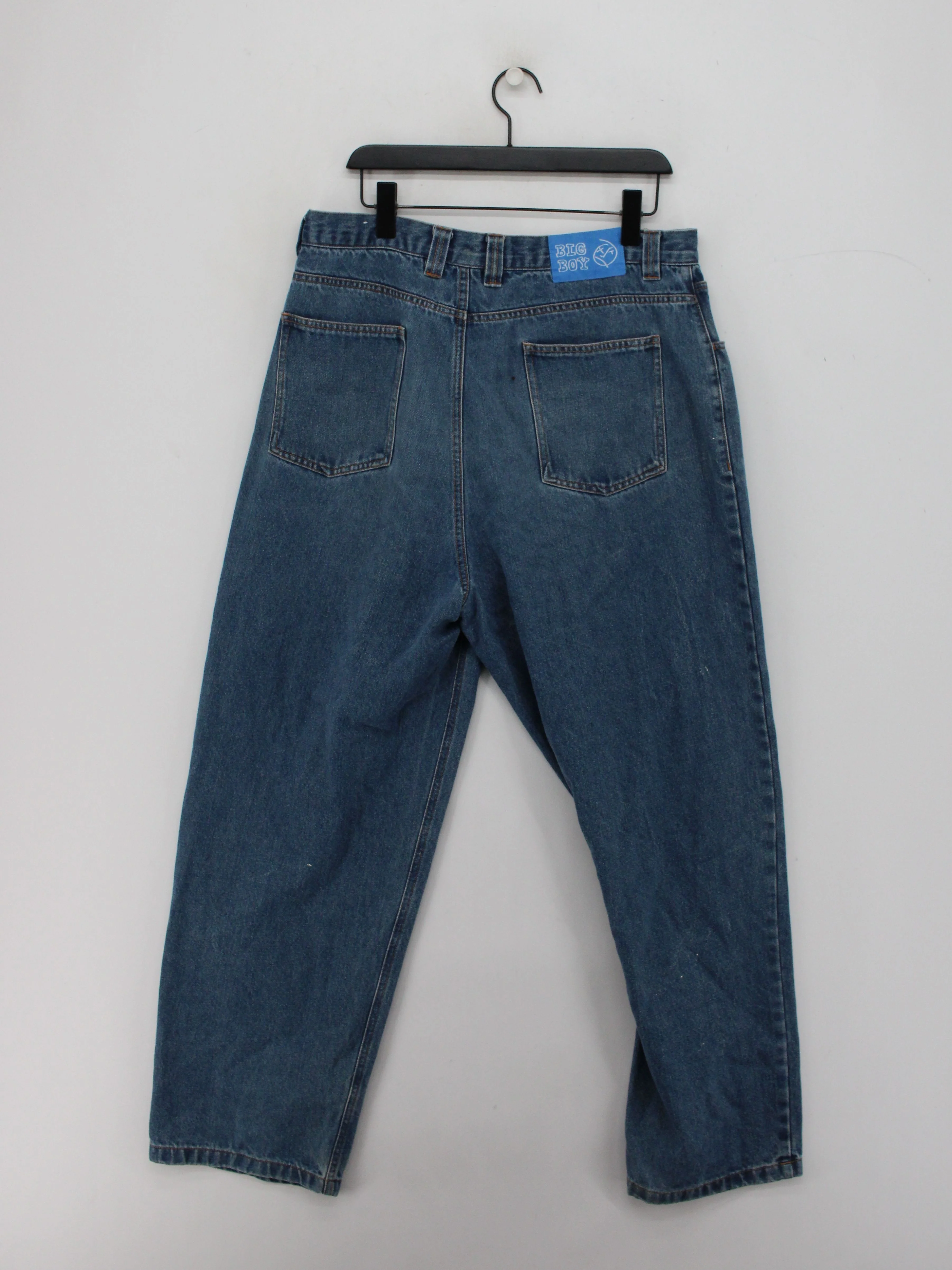 BIGBOY Men's Jeans XL Blue Cotton with Polyester Wide-Leg - Image 2