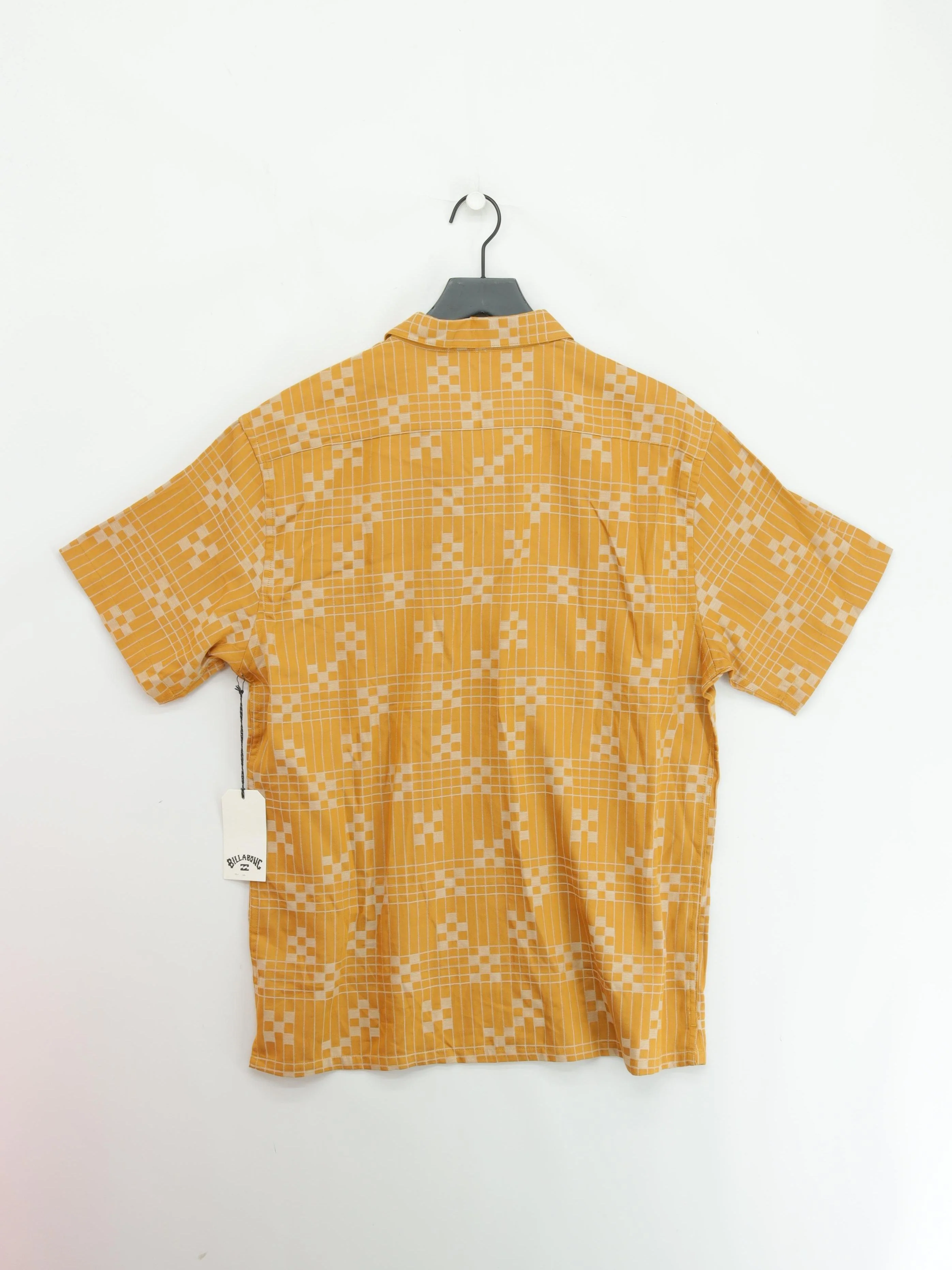 Billabong Men's Shirt L Yellow Geometric 100% Cotton Basic - Image 2