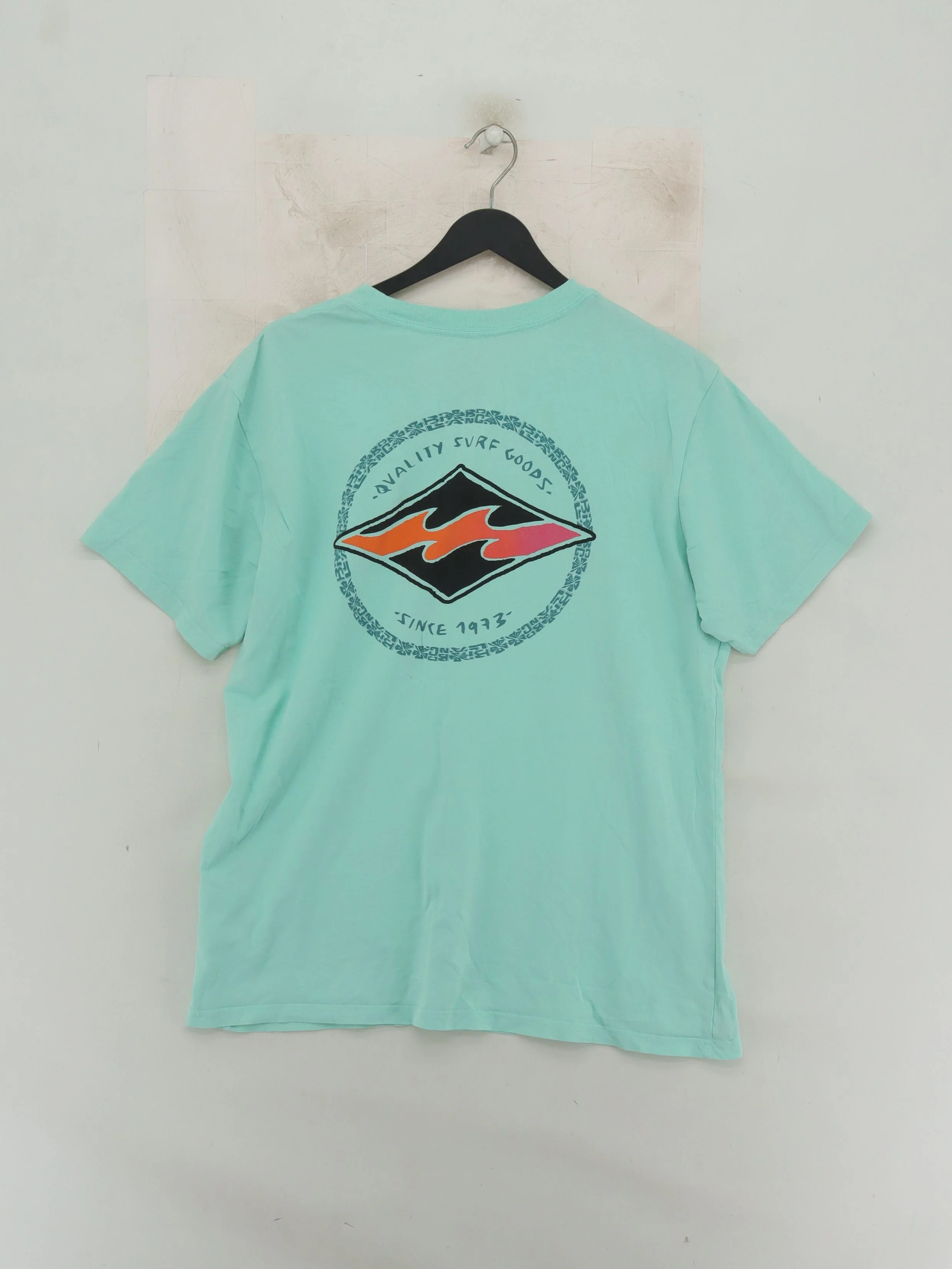 Billabong Men's T-Shirt L Green Graphic 100% Cotton Basic - Image 2