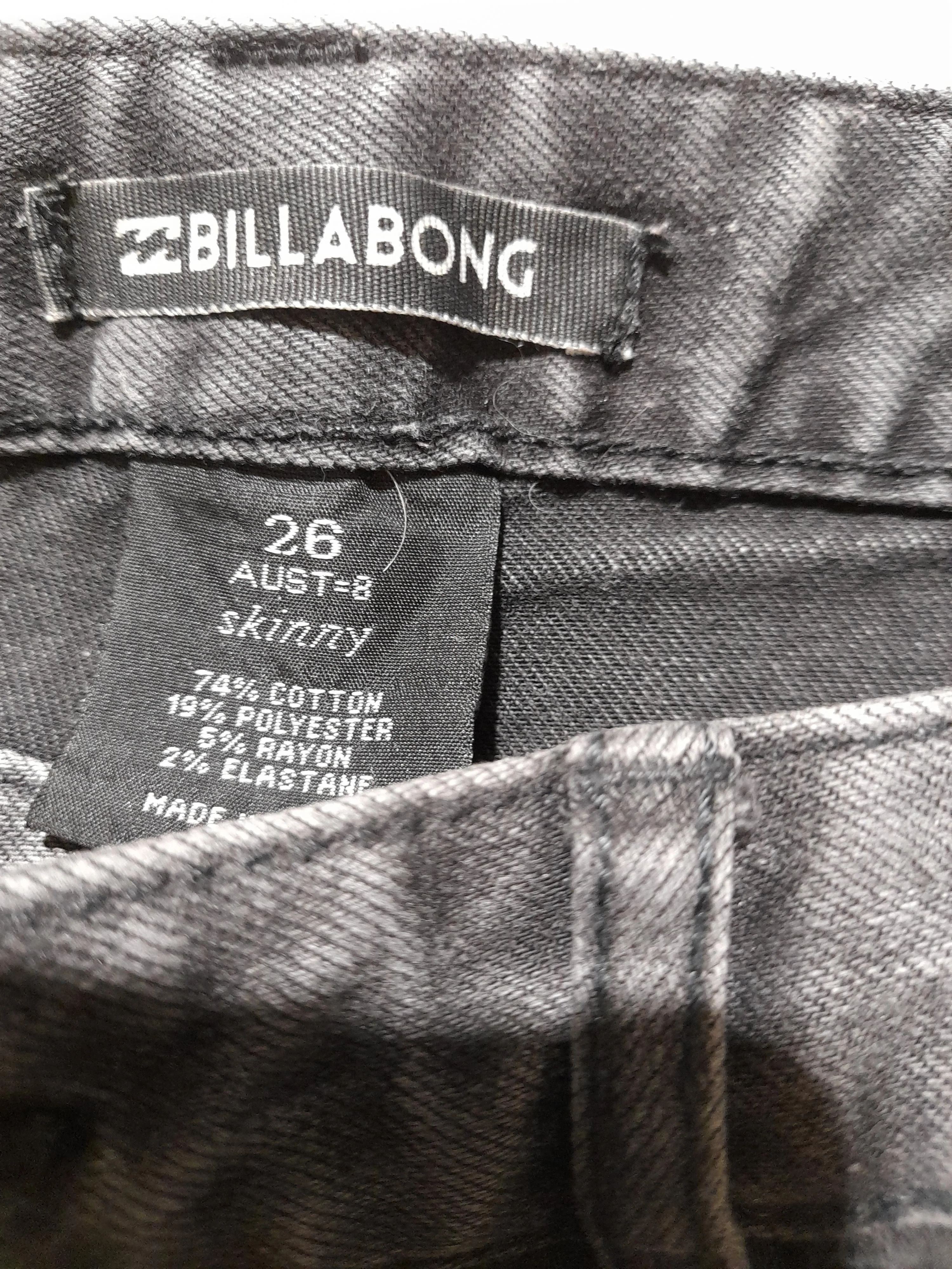 Billabong Women's Jeans W 26 in Black Cotton - Image 5