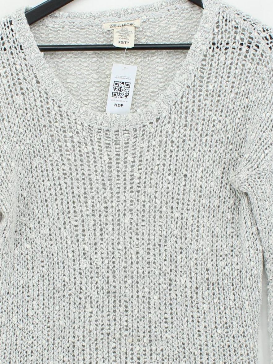 Billabong Women's Jumper XS Grey Acrylic with Polyester Round Neck Pullover - Image 3