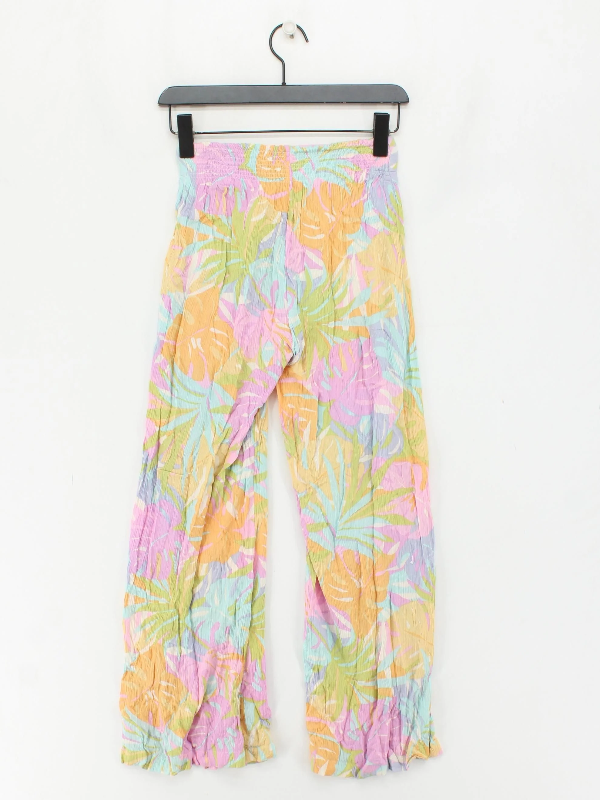 Billabong Women's Trousers XS Multi Floral 100% Other Wide-Leg Sweatpants - Image 2
