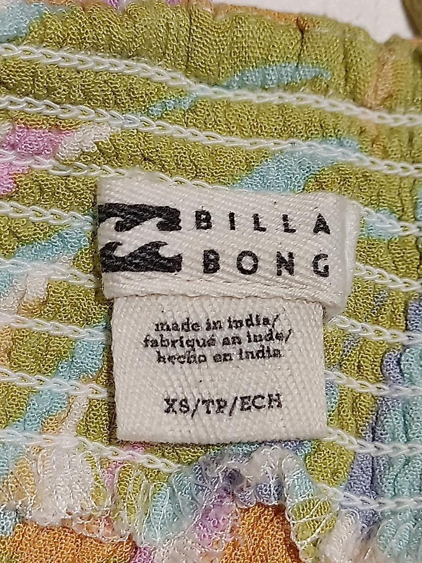 Billabong Women's Trousers XS Multi Floral 100% Other Wide-Leg Sweatpants - Image 5