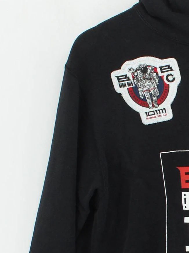 Billionaire Boys Club Men's Hoodie M Black Graphic 100% Cotton Pullover - Image 4