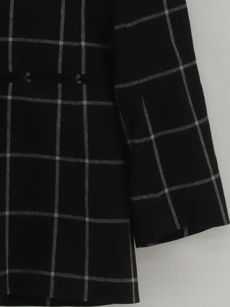 Bimba Y Lola Women's Blazer M Black Checkered 100% Other Overcoat - Image 4