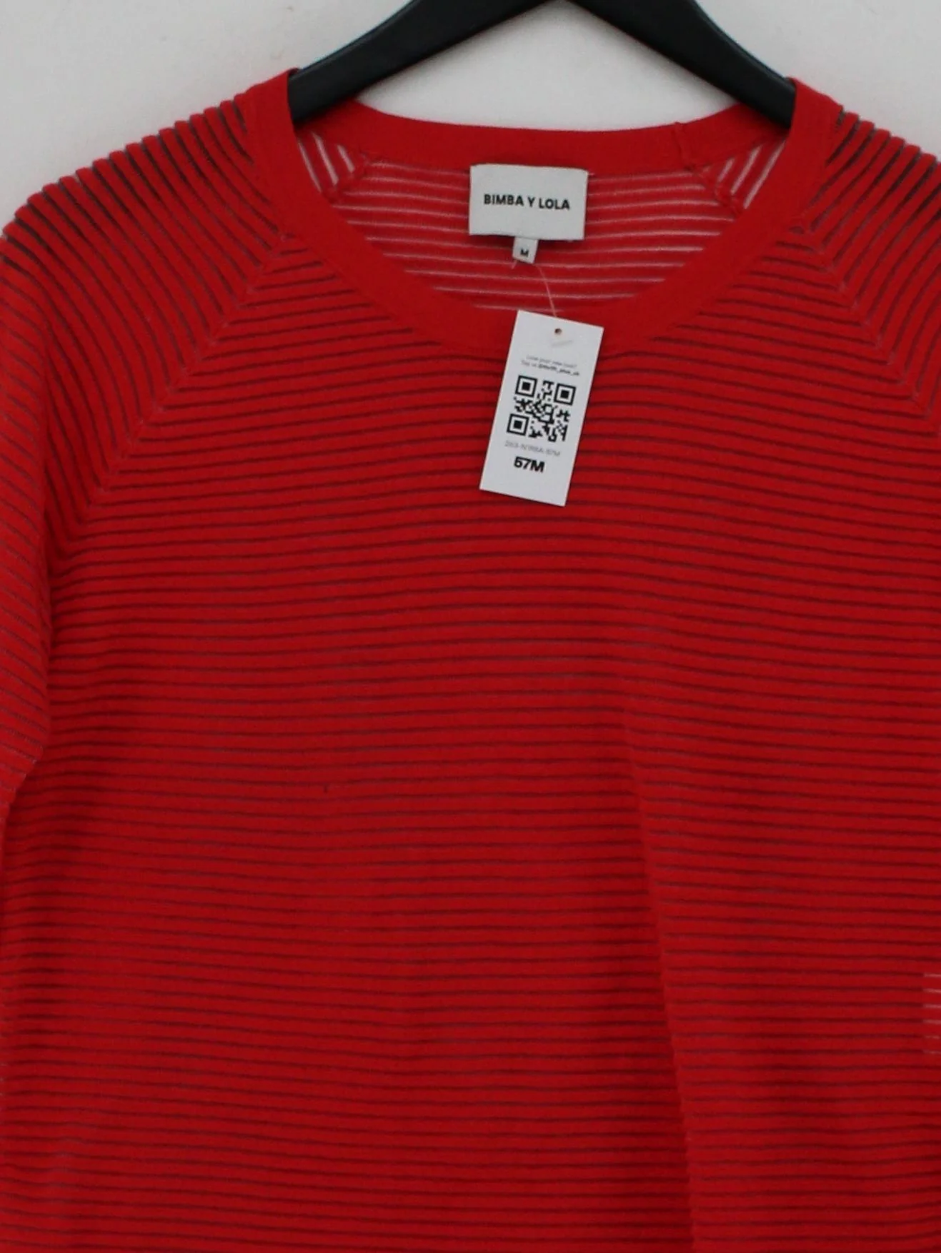 Bimba Y Lola Women's Jumper M Red Cotton with Nylon, Polyester Pullover - Image 3