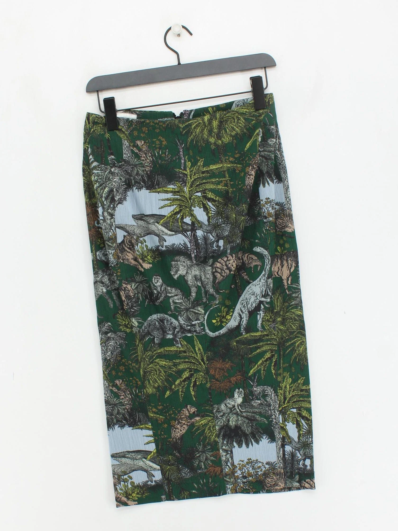 Bimba Y Lola Women's Midi Skirt UK 8 Green 100% Other Midi Straight & Pencil - Image 2