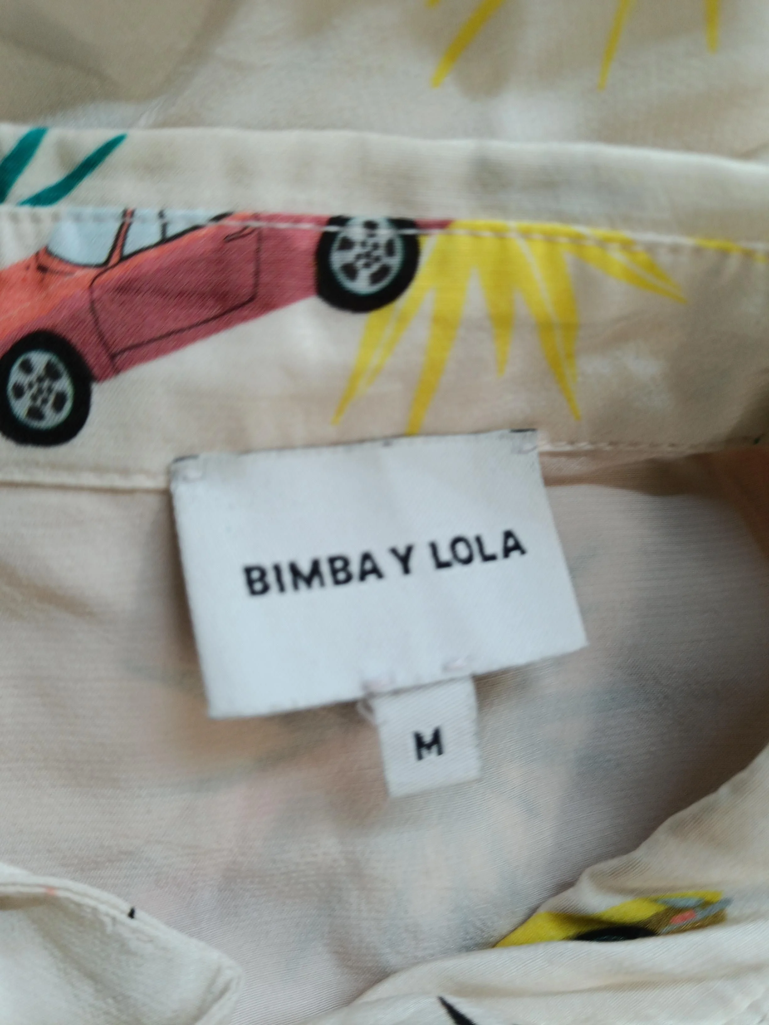 Bimba Y Lola Women's Shirt M Cream 100% Viscose Basic - Image 5