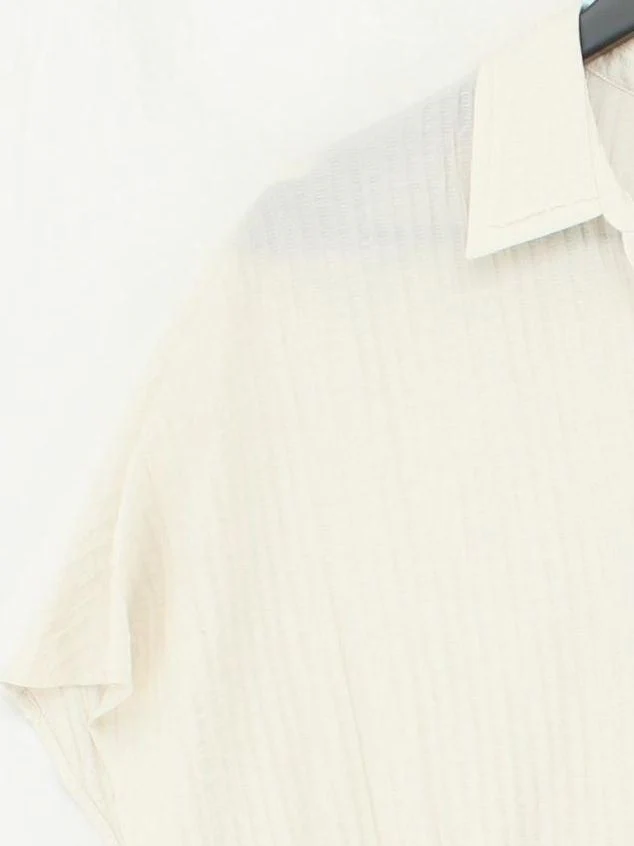 Bimba Y Lola Women's Shirt M Cream Viscose with Polyamide Basic - Image 4