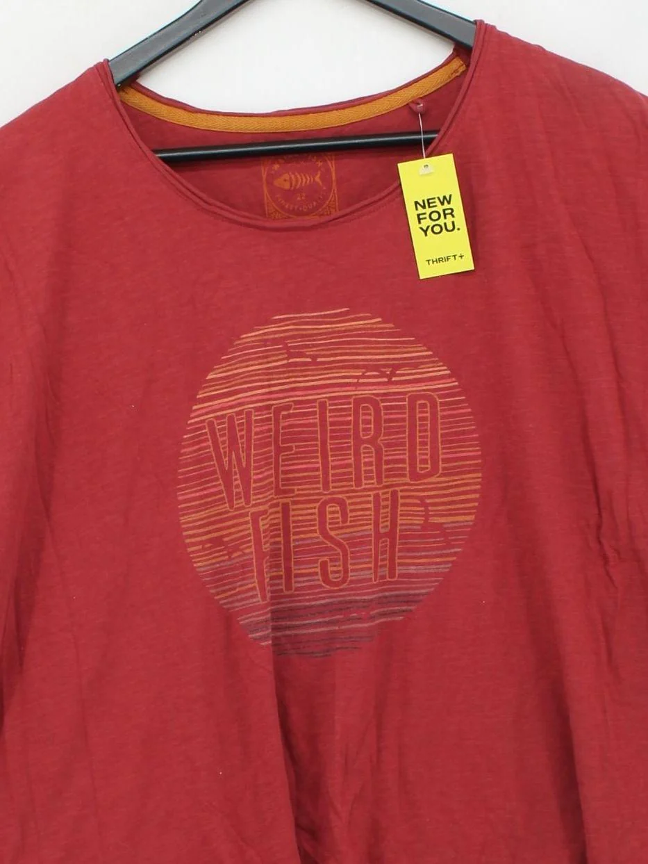 Birdie Men's T-Shirt Chest: 54 in Red Graphic 100% Cotton Basic - Image 3