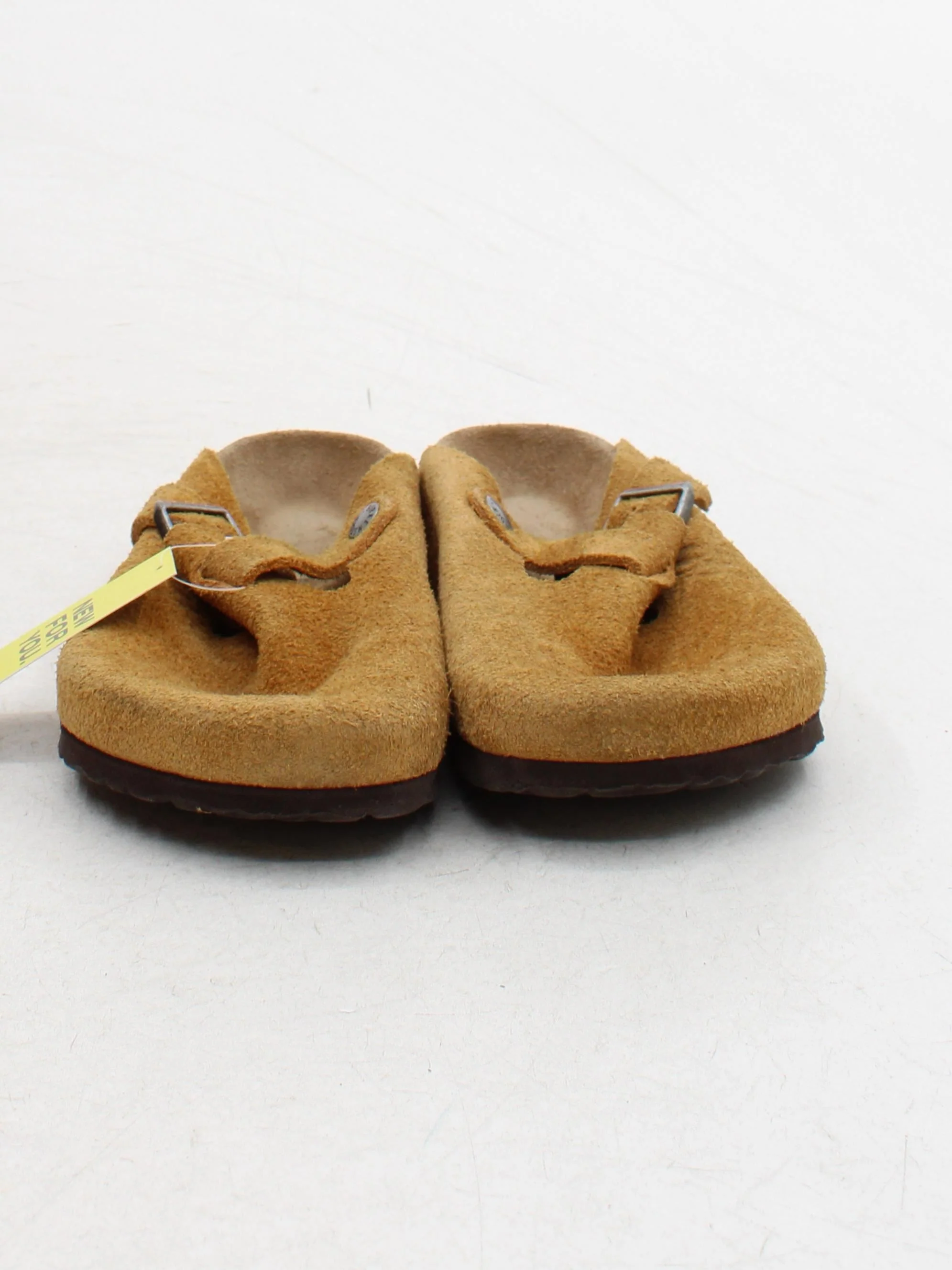 Birkenstock Men's Sandals UK 4 Tan 100% Suede Slider - Image 2