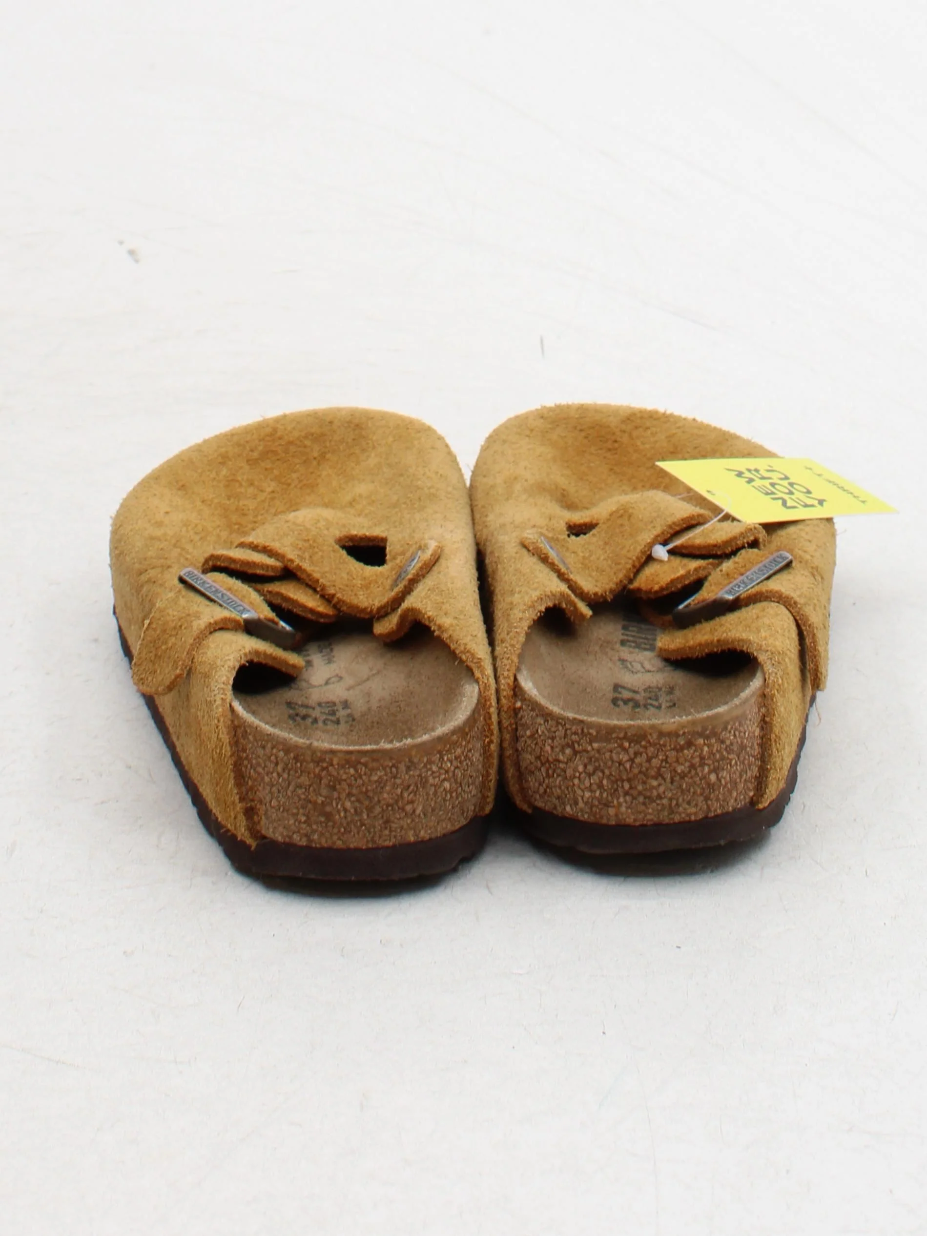 Birkenstock Men's Sandals UK 4 Tan 100% Suede Slider - Image 3