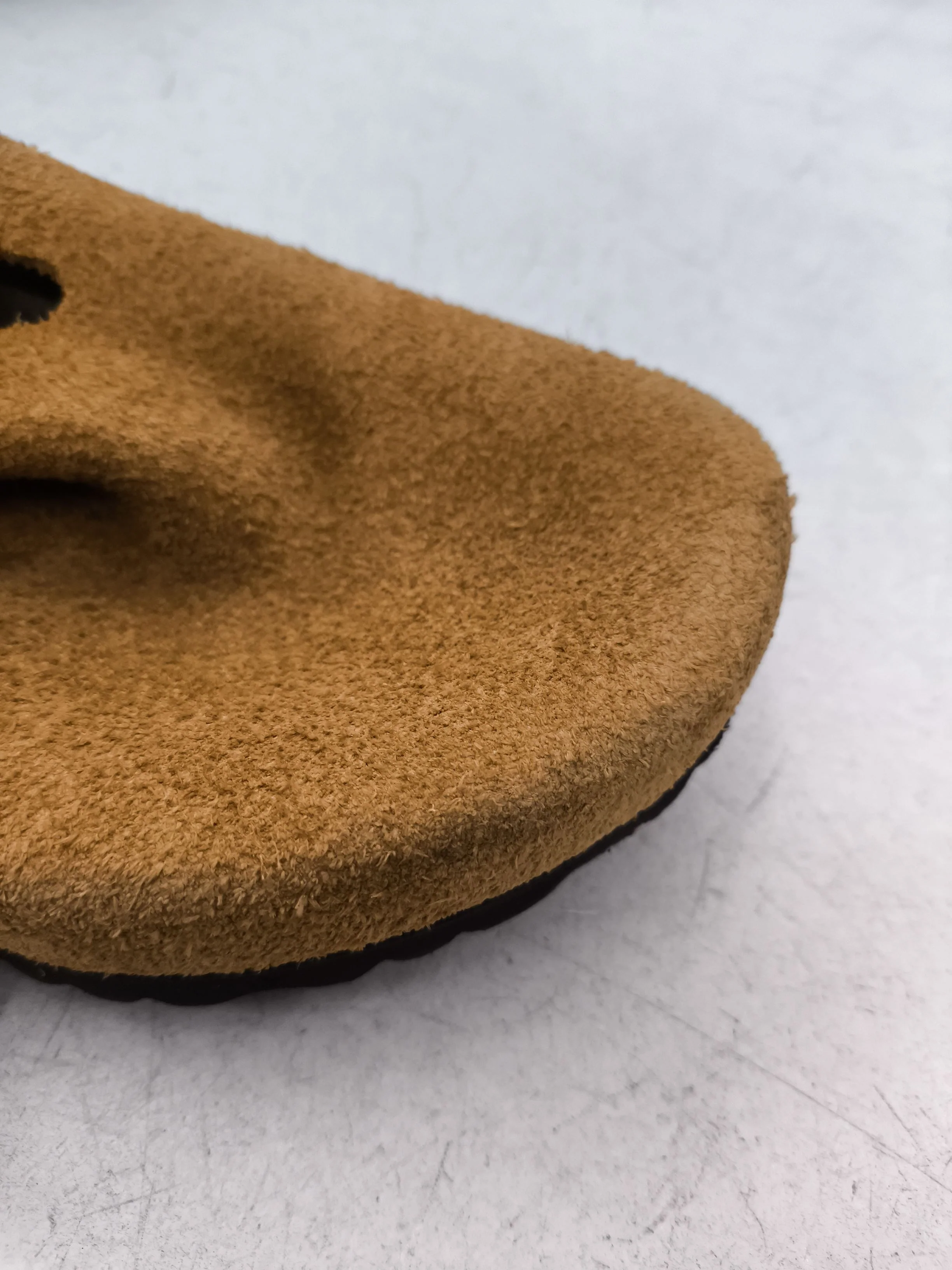 Birkenstock Men's Sandals UK 4 Tan 100% Suede Slider - Image 8
