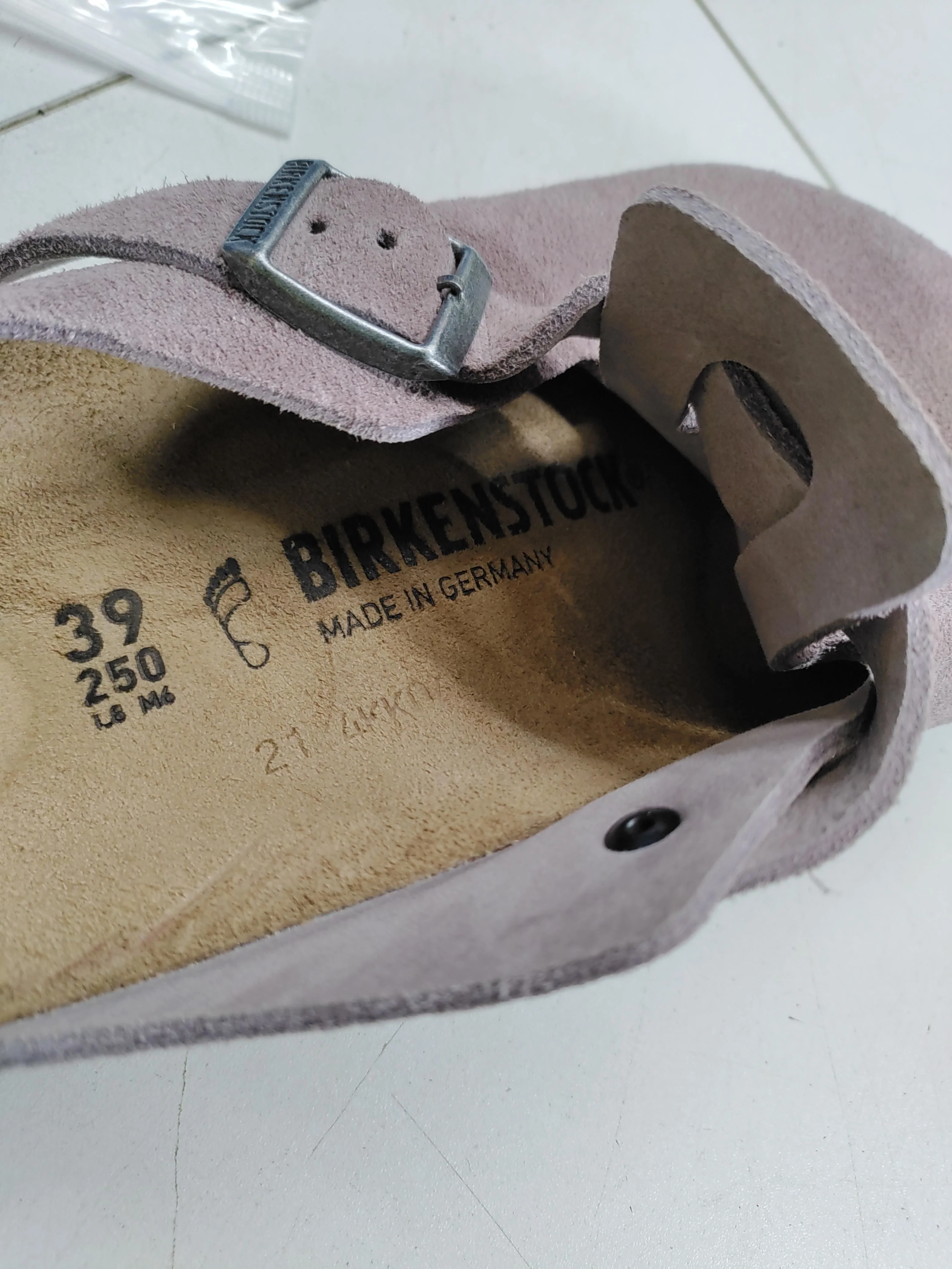 Birkenstock Women's Sandals UK 6 Purple 100% Suede Slider - Image 8