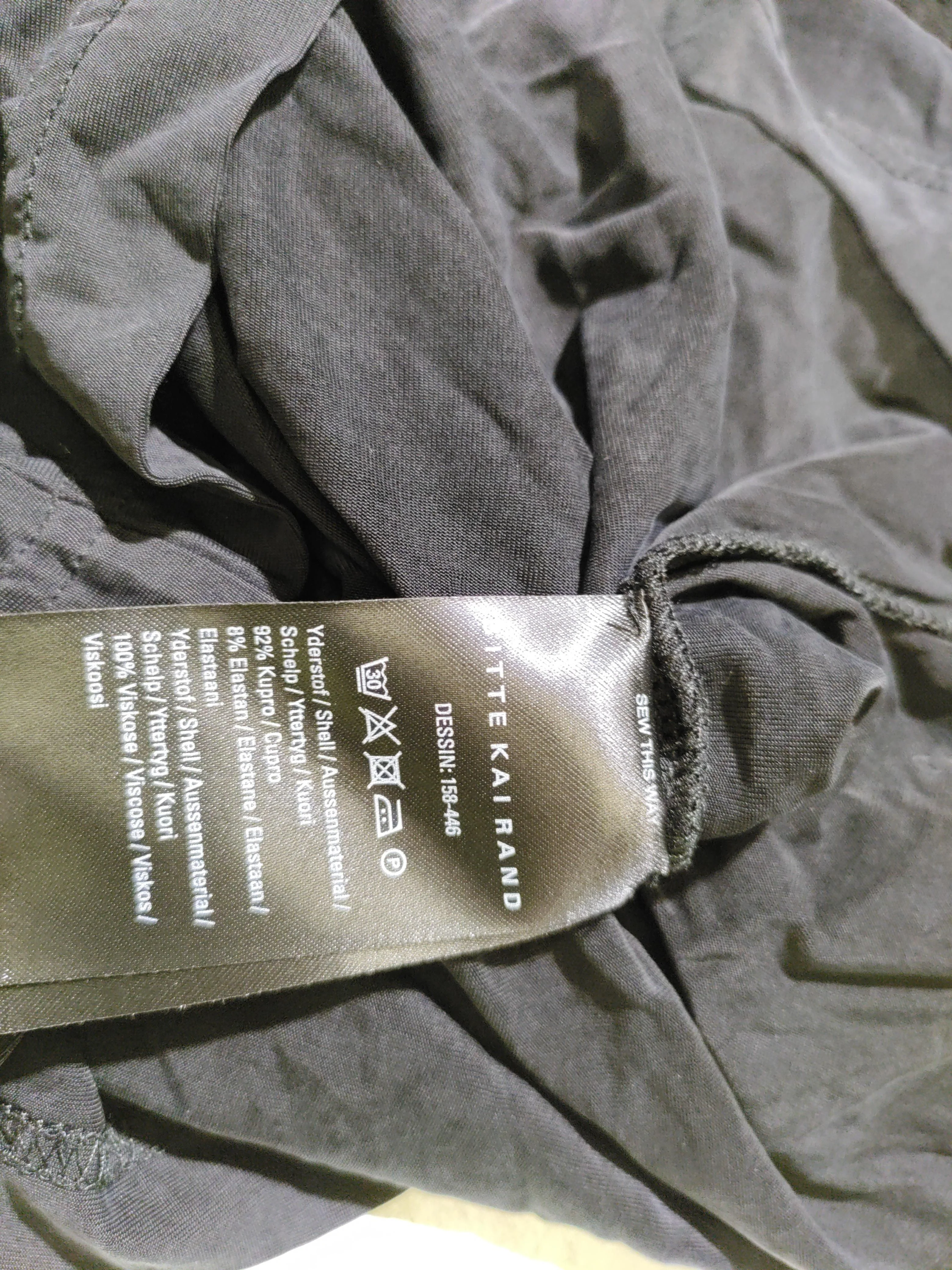 Bitte Kai Rand Women's Top S Black 100% Viscose Long Sleeve Round Neck Tunic - Image 6