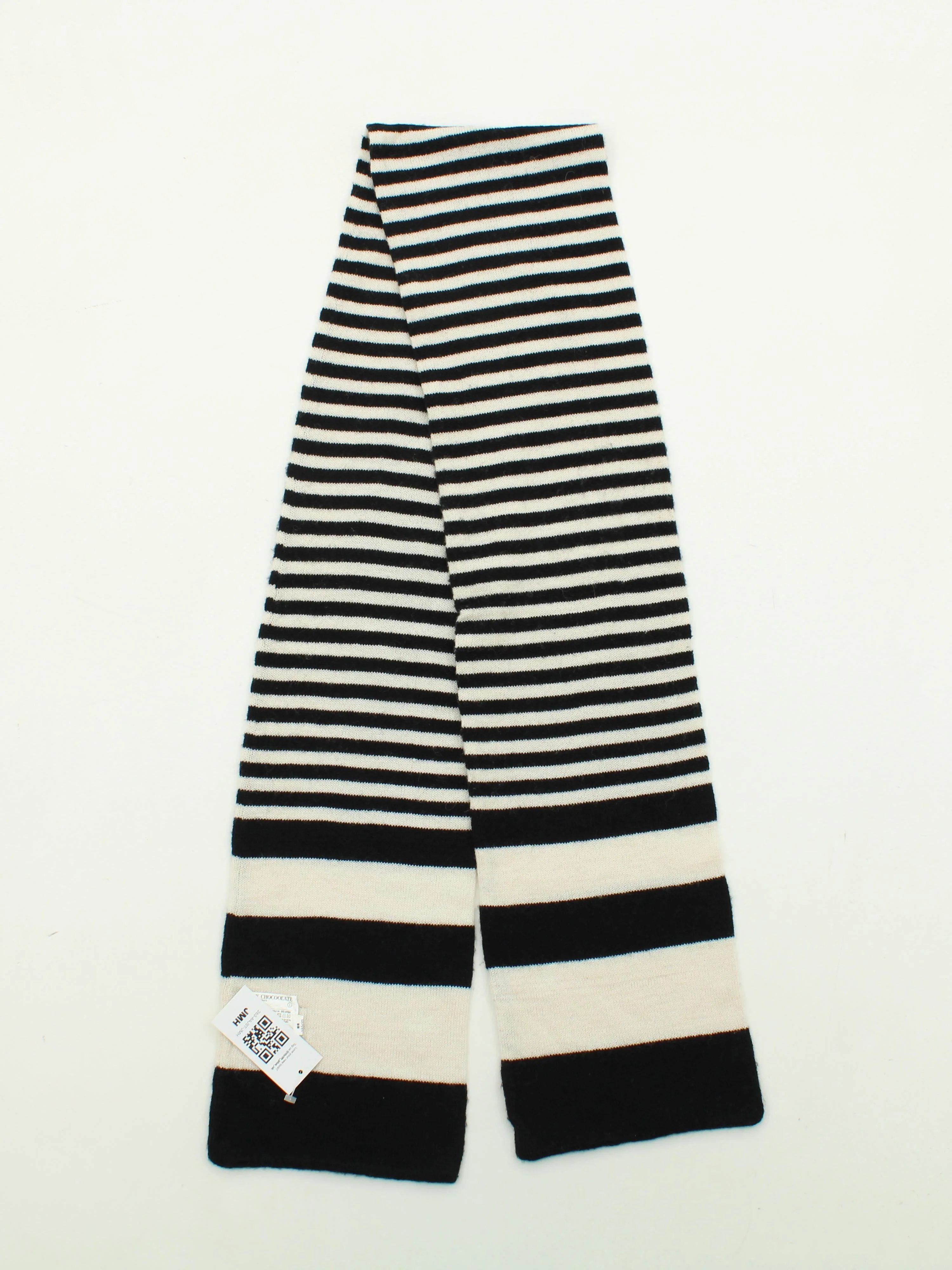 Black Chocoolate Men's Scarf Multi Striped Acrylic with Wool Scarf - Image 2
