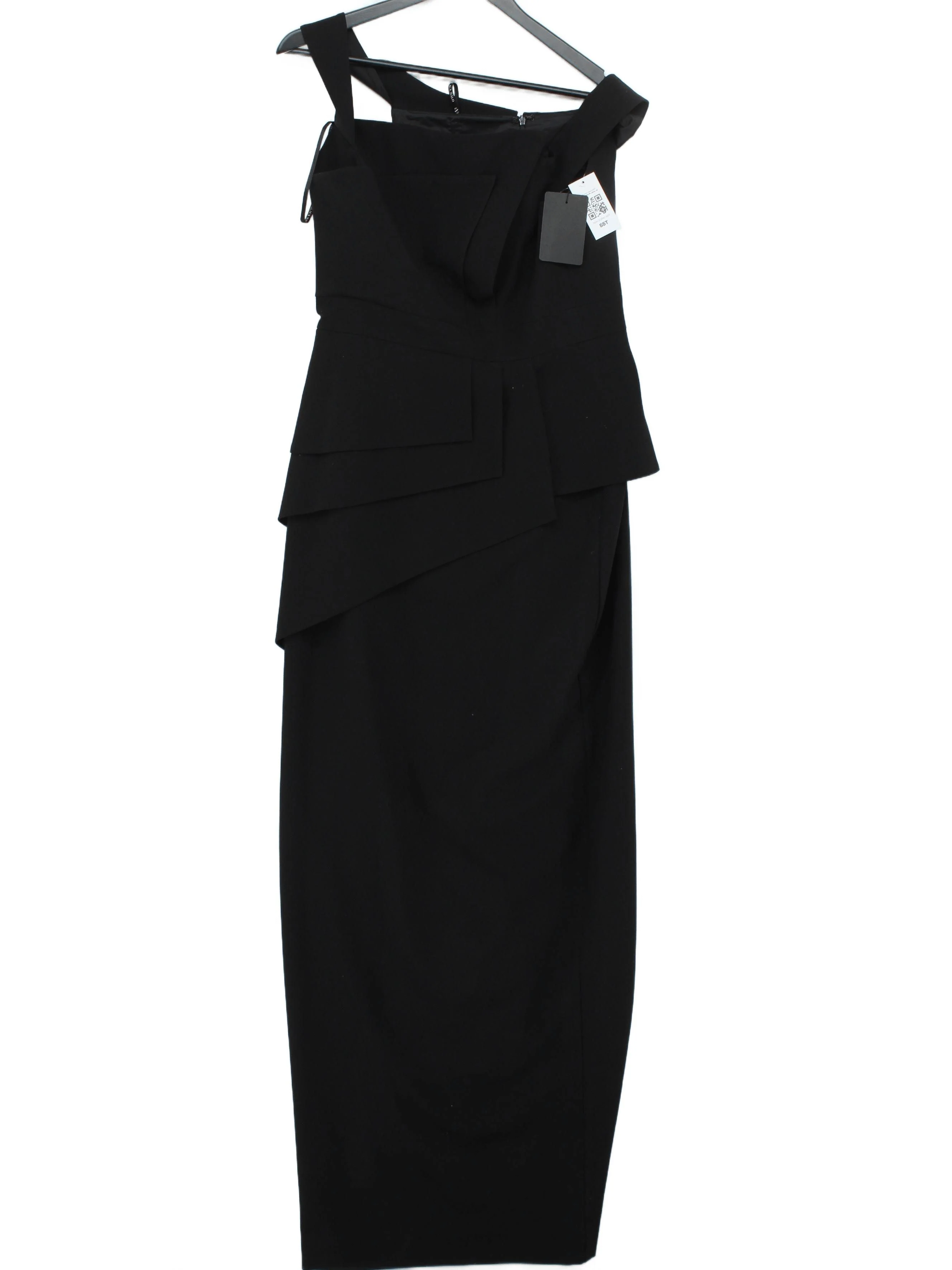 Black Halo Bodycon Midi Dress UK12 in Black