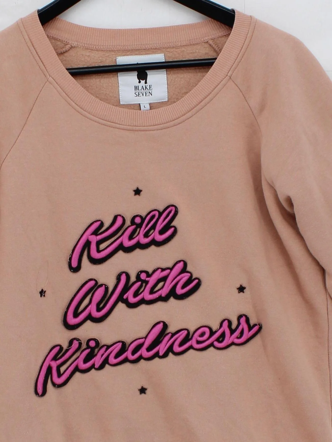 Blake Seven Women's Hoodie L Tan Graphic Polyester with Cotton Pullover - Image 3