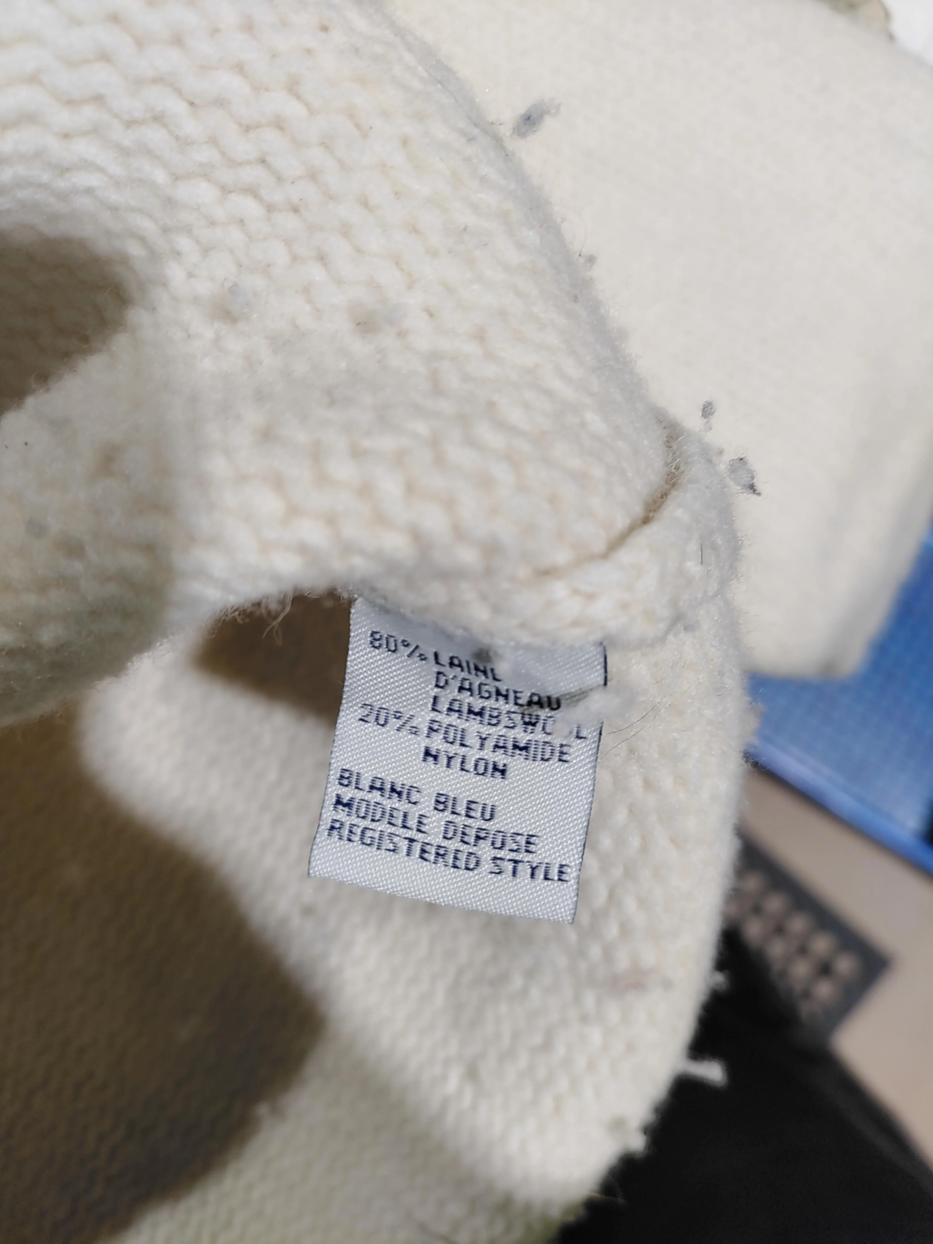 Blanc Bleu Men's Jumper L Cream Wool with Polyamide High Neck Pullover - Image 7