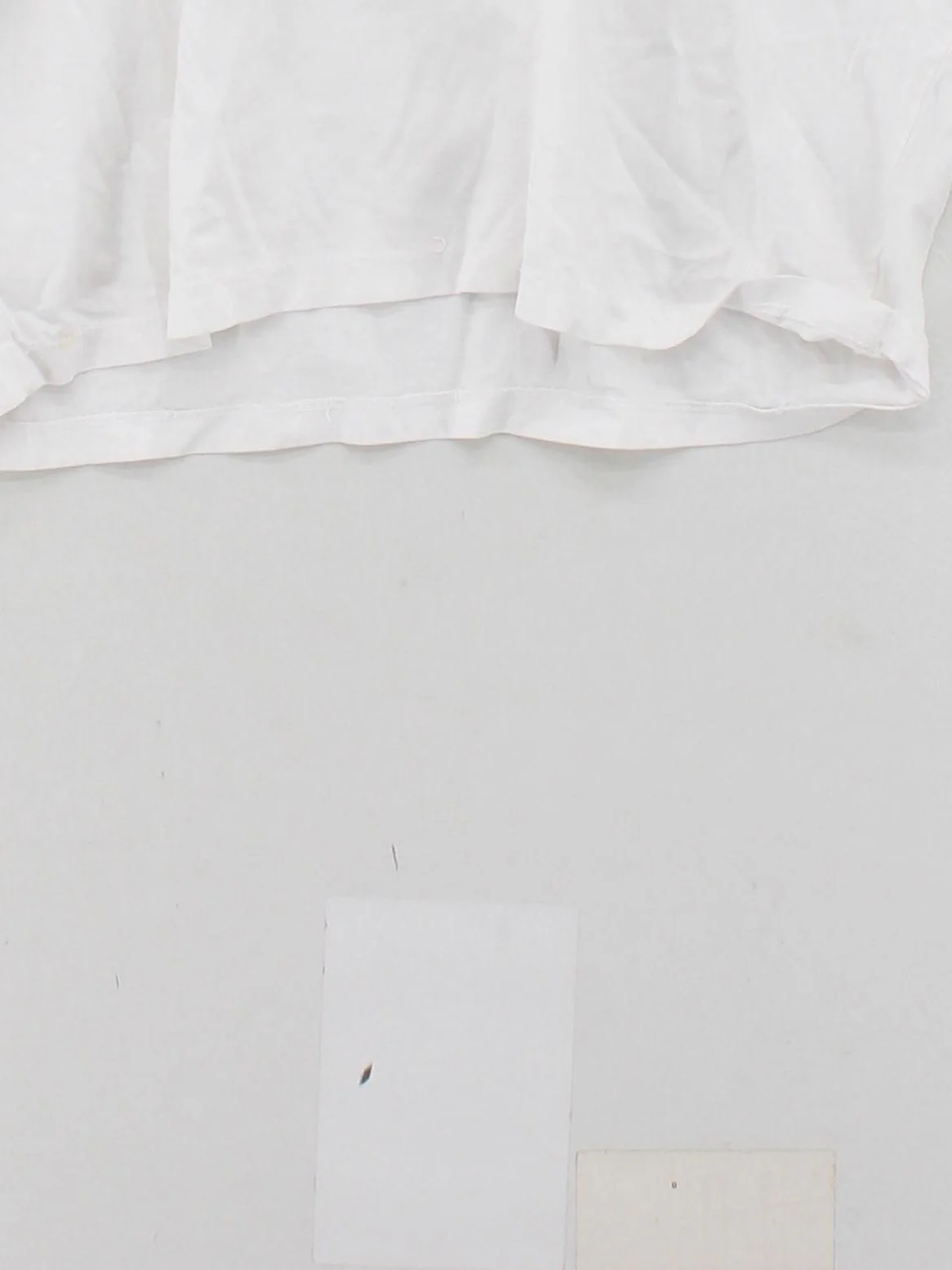 Blanco Women's Top L White 100% Cotton Short Sleeve Round Neck Basic - Image 4