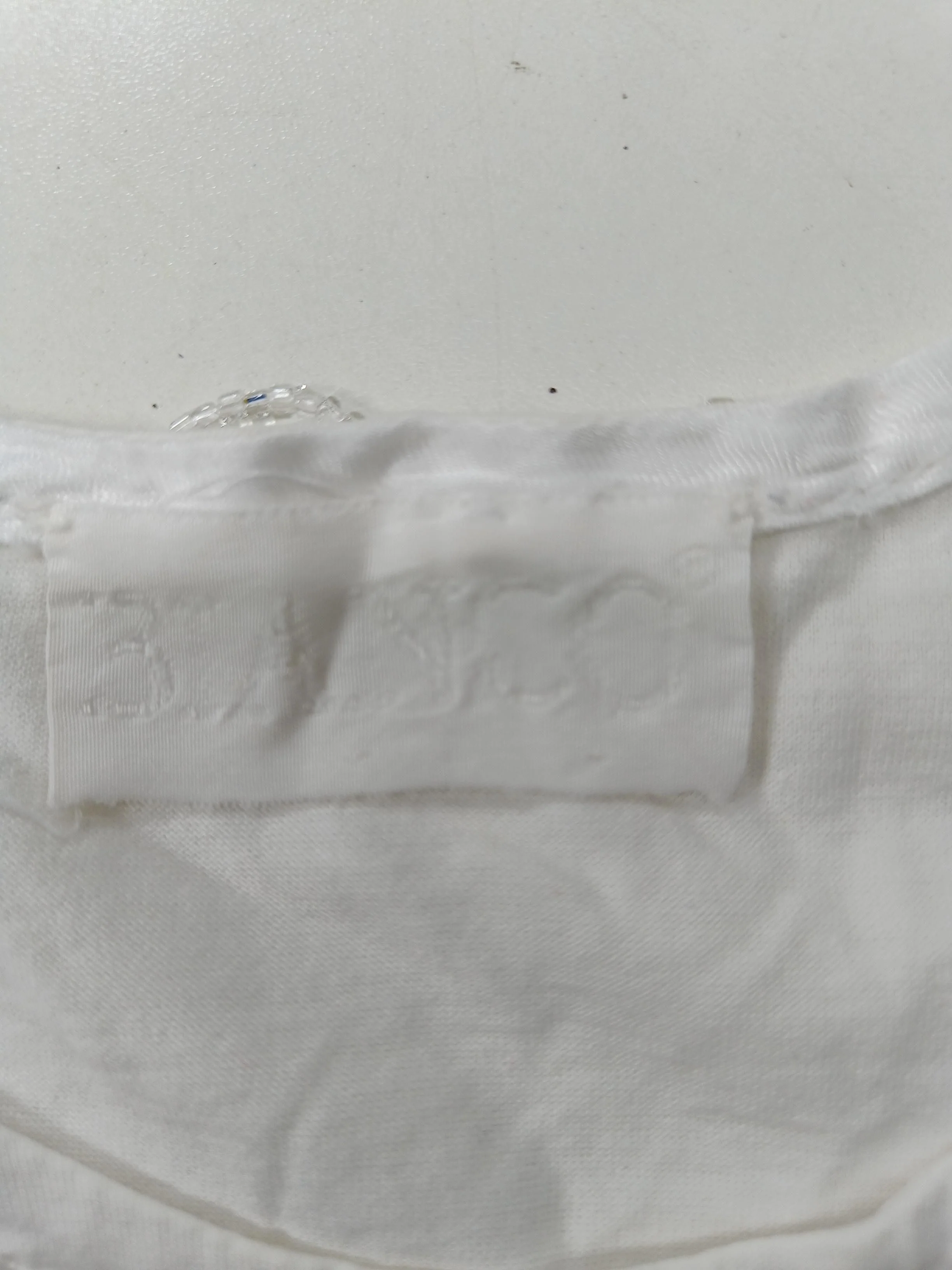 Blanco Women's Top L White 100% Cotton Short Sleeve Round Neck Basic - Image 5
