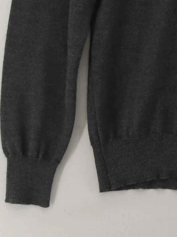 Blazer Men's Jumper M Grey Wool with Acrylic Round Neck Pullover - Image 4