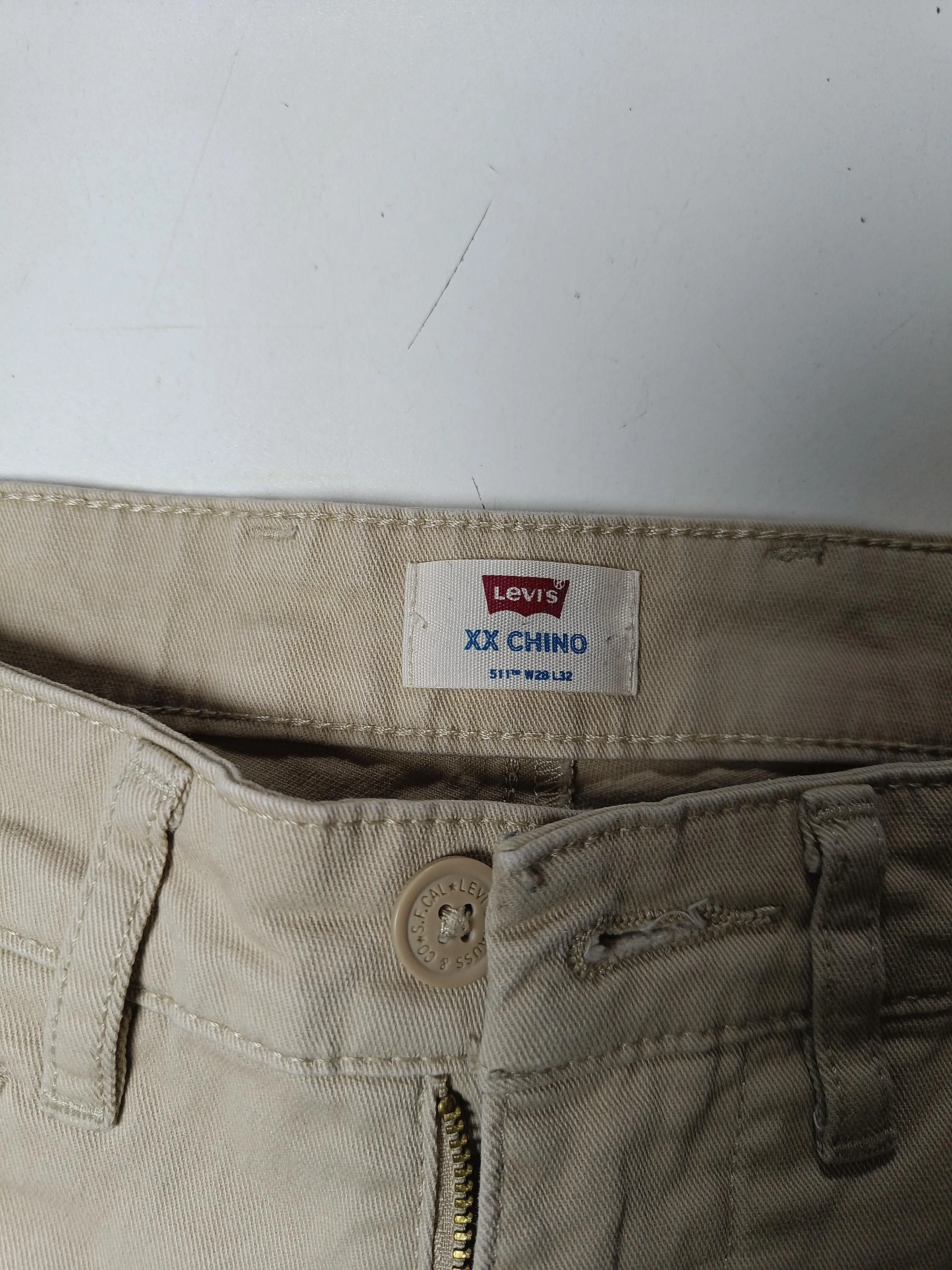 Blue Willi's Men's Trousers W 28 in Tan Cotton with Elastane Chino - Image 5