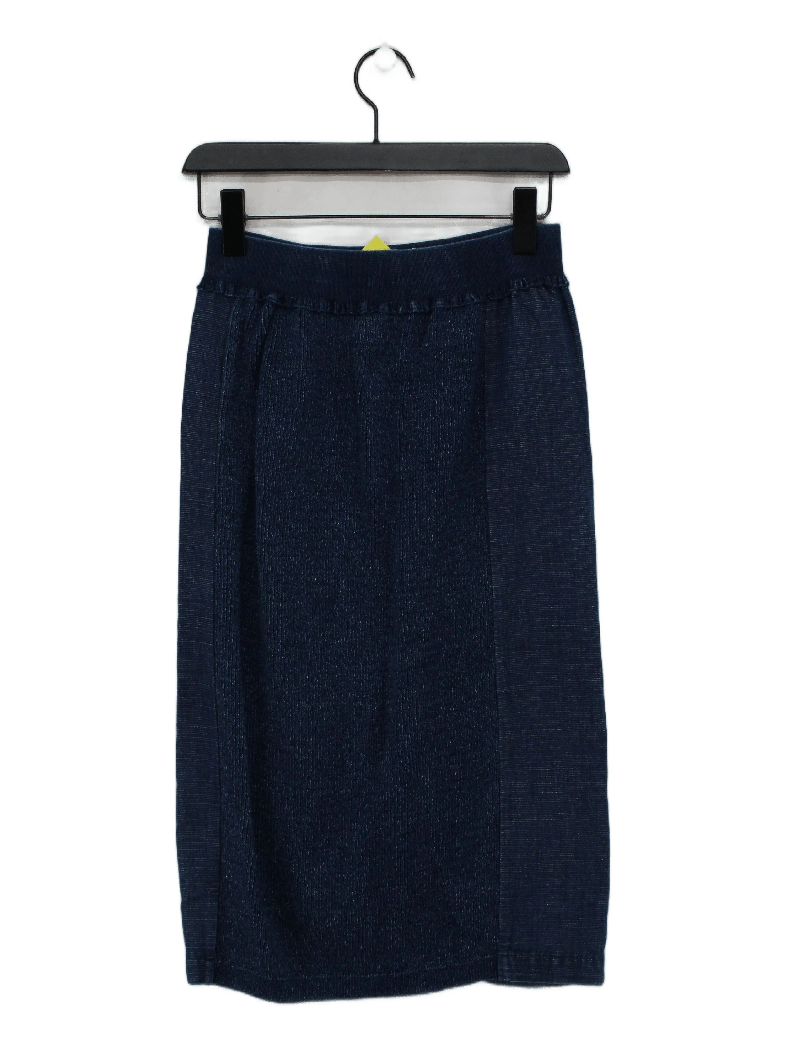 Blue Willi's Women's Midi Skirt S Blue 100% Cotton Midi Straight & Pencil