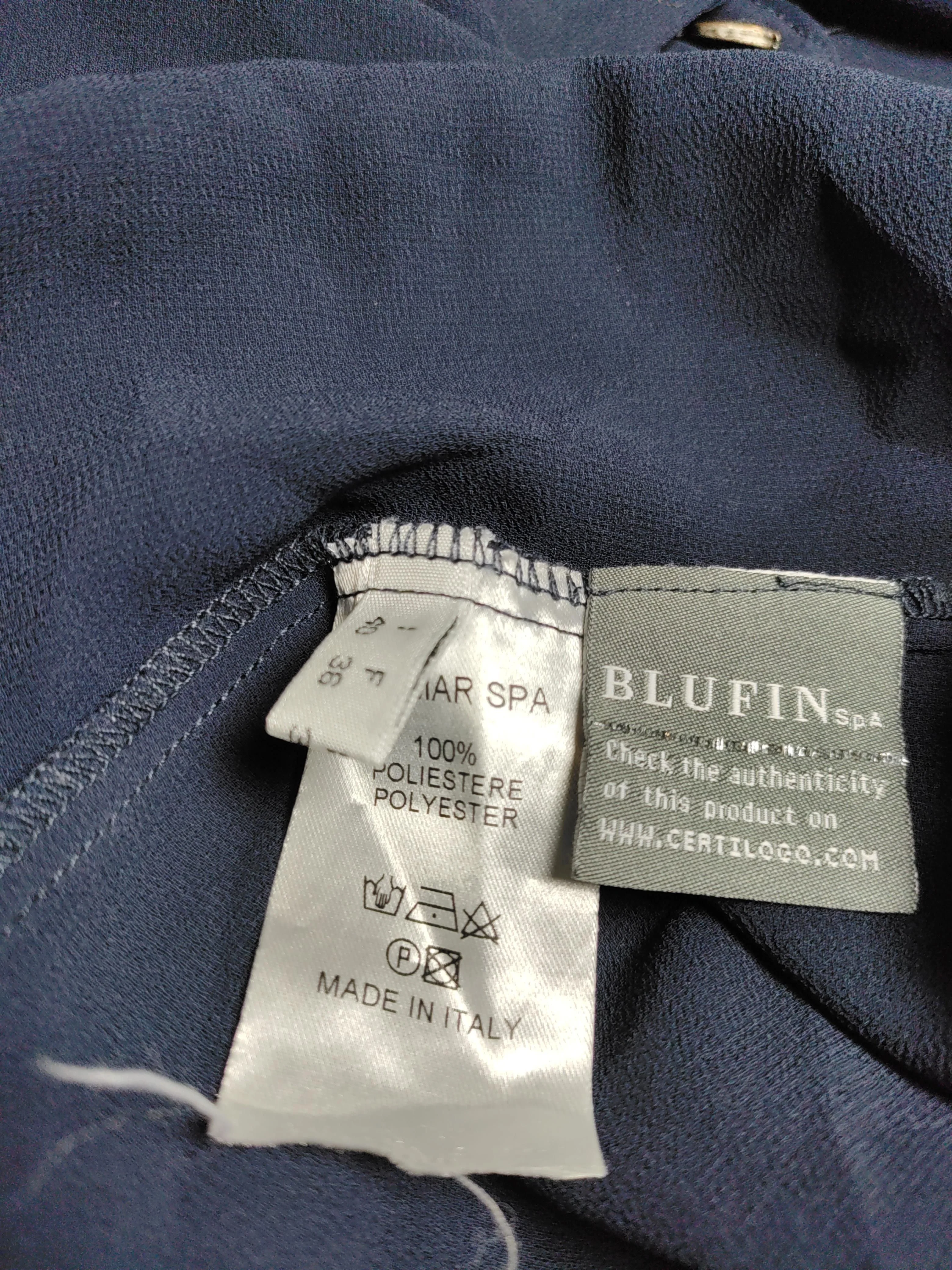 Blugirl Folies Women's Shirt UK 10 Blue 100% Polyester Basic - Image 6