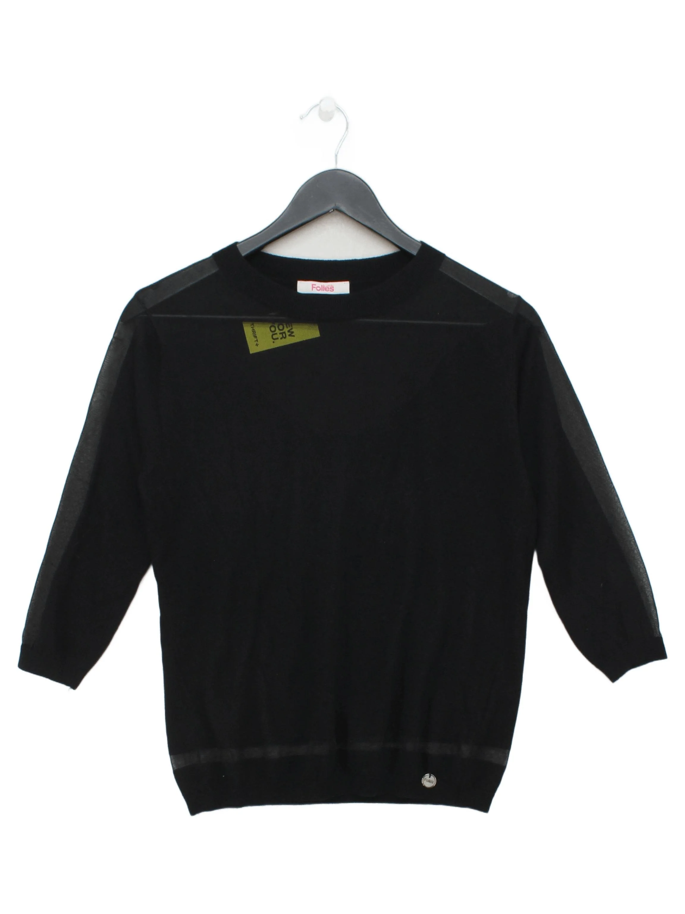 Blugirl Folies Women's Top S Black Polyamide with Viscose, Acrylic, Wool Basic