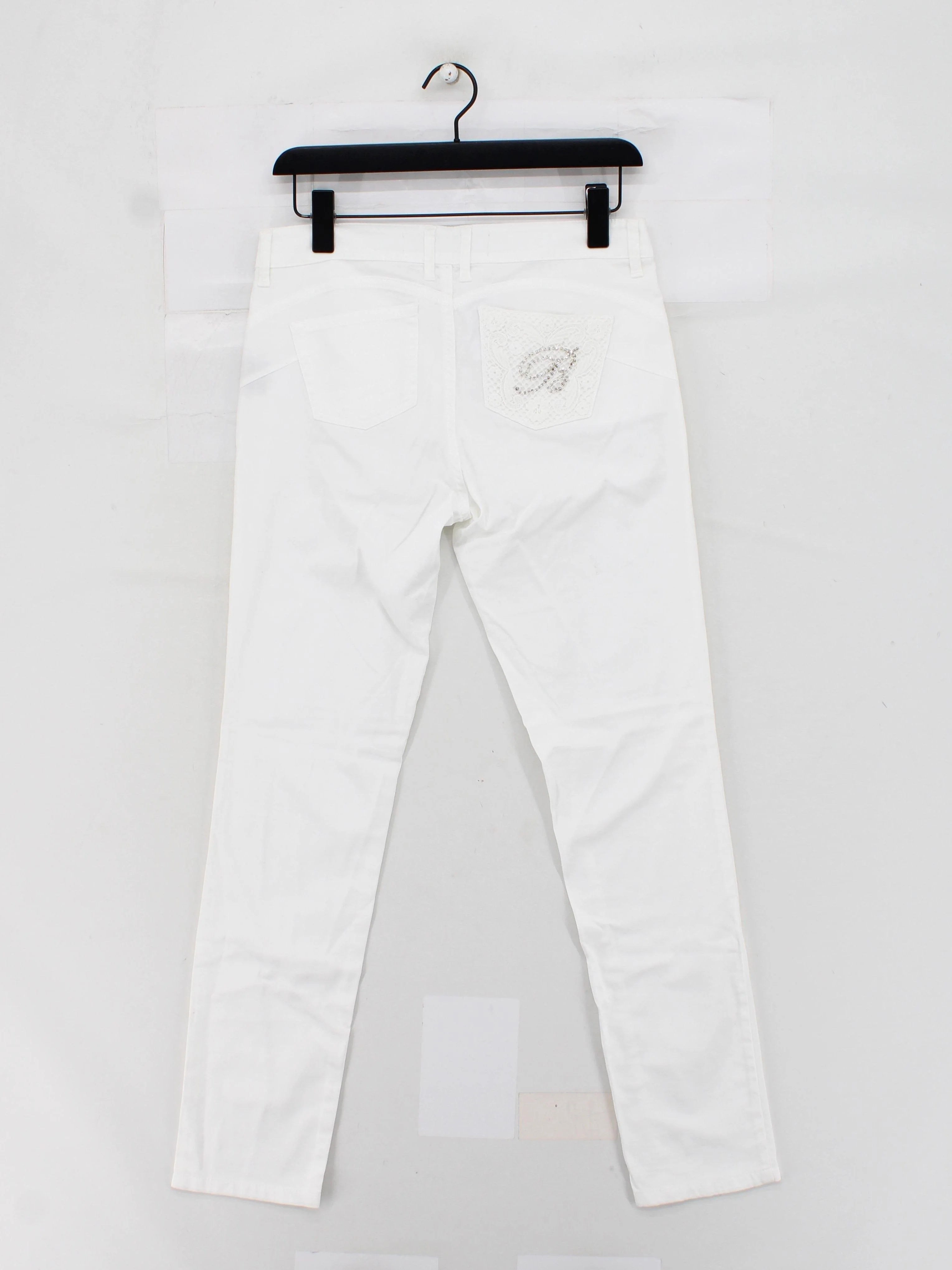 Blumarine Women's Jeans W 30 in White 100% Cotton Skinny - Image 2
