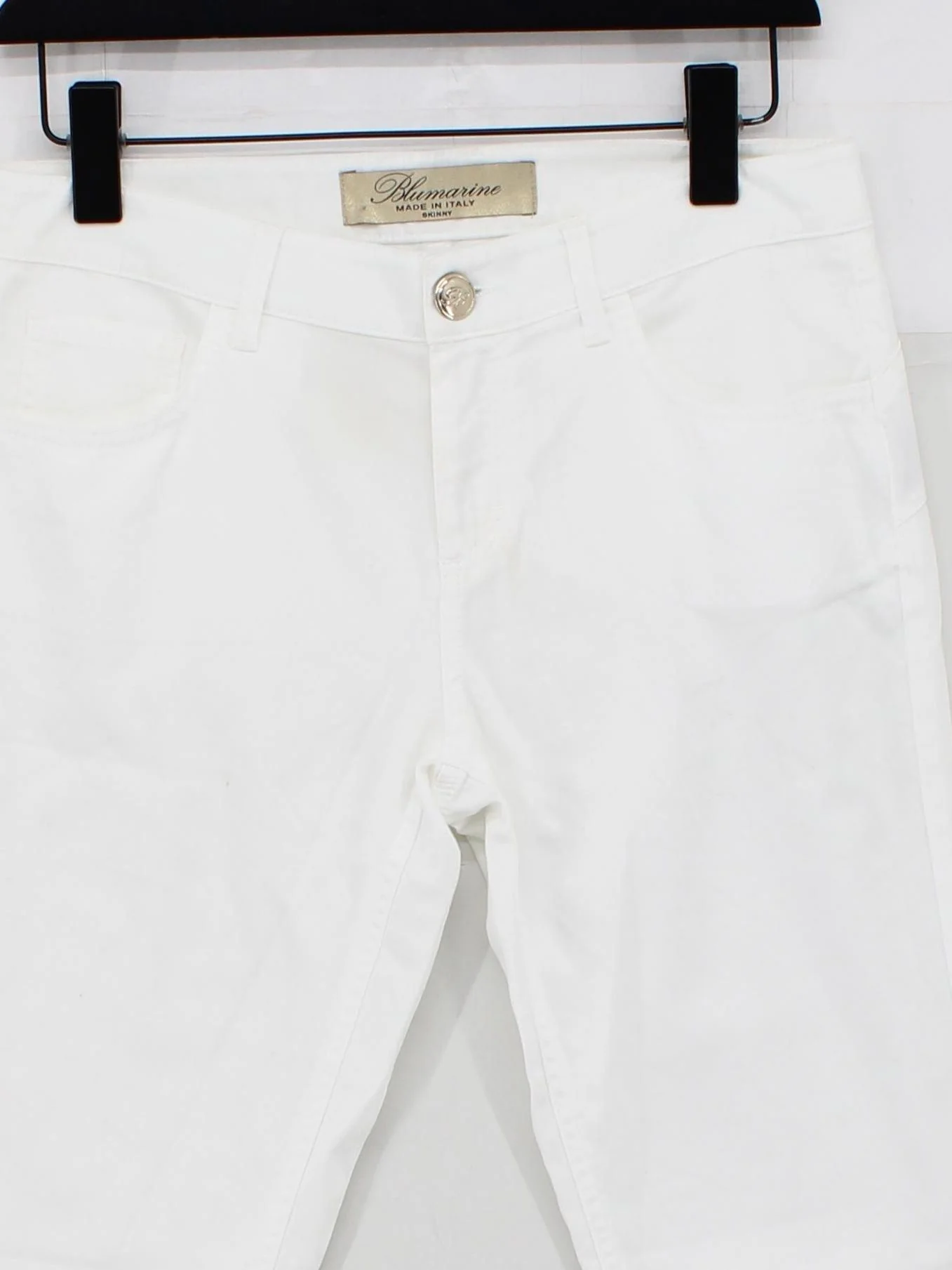 Blumarine Women's Jeans W 30 in White 100% Cotton Skinny - Image 3