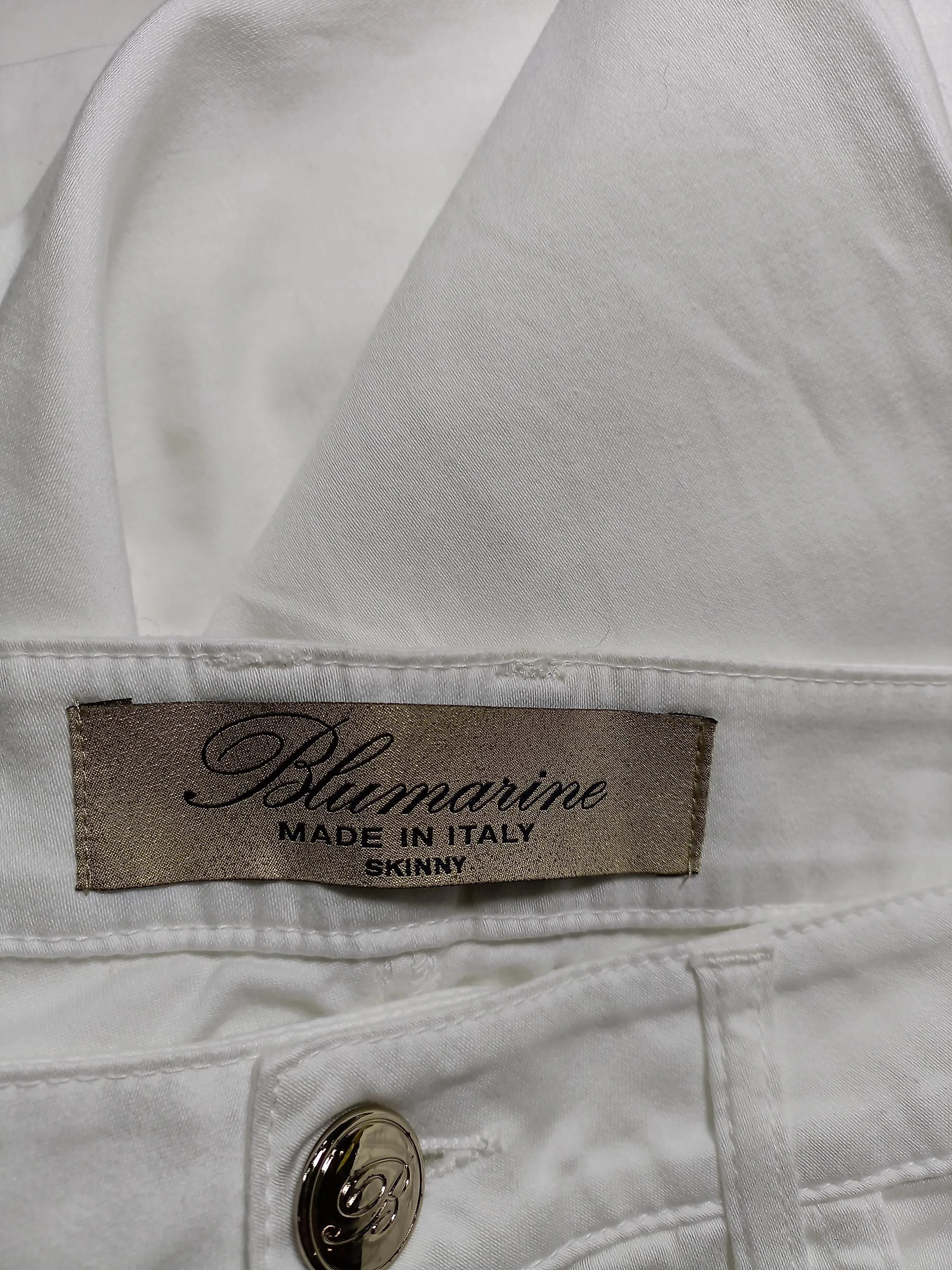 Blumarine Women's Jeans W 30 in White 100% Cotton Skinny - Image 7