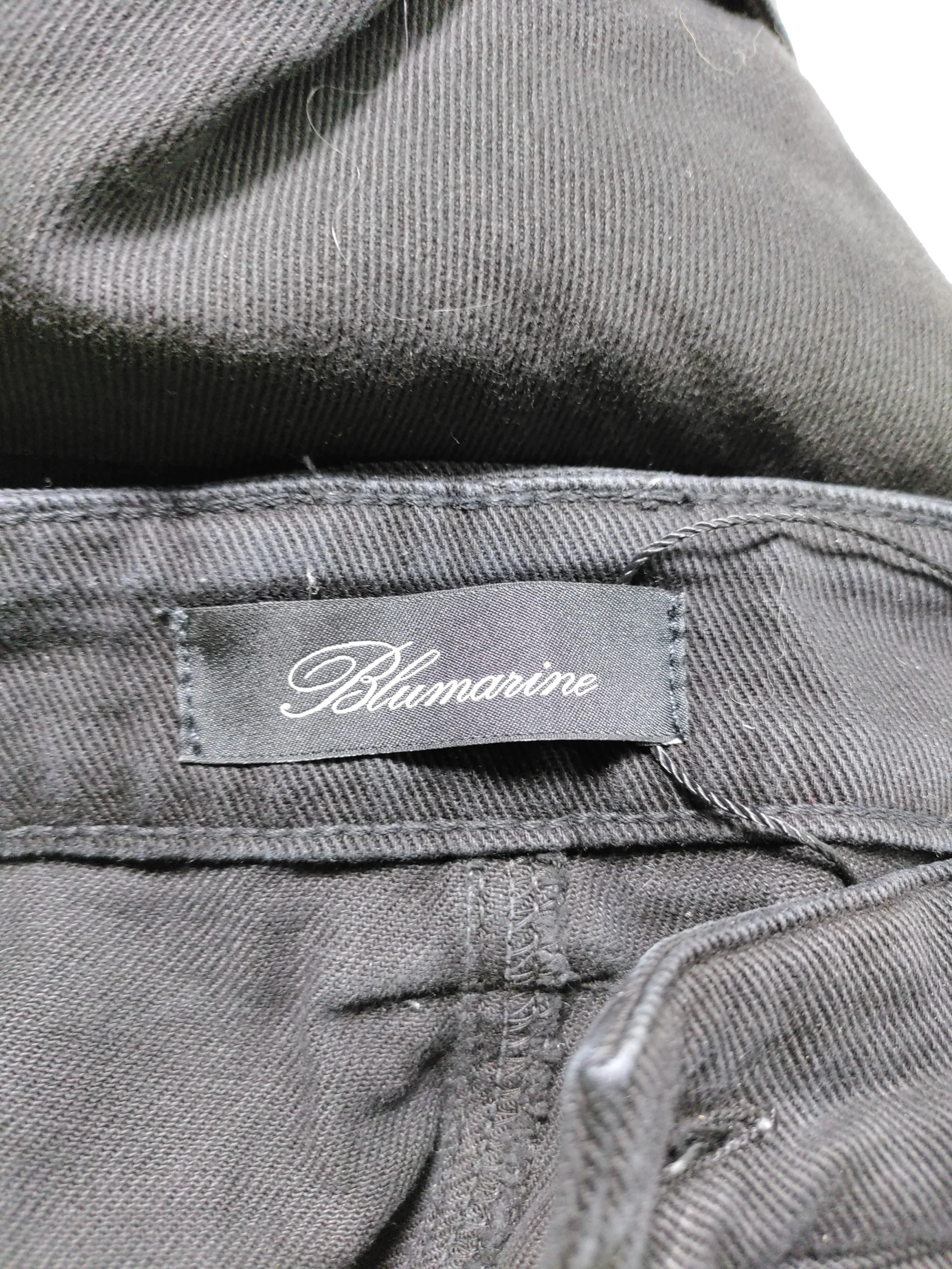 Blumarine Women's Trousers UK 8 Black Cotton with Elastane Wide-Leg Cargo - Image 5