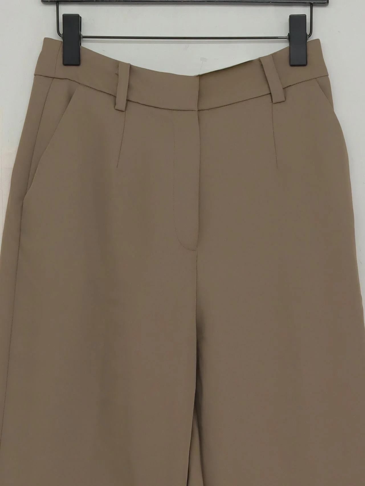 Boa Women's Trousers M Tan Polyester with Spandex Wide-Leg Capri - Image 3