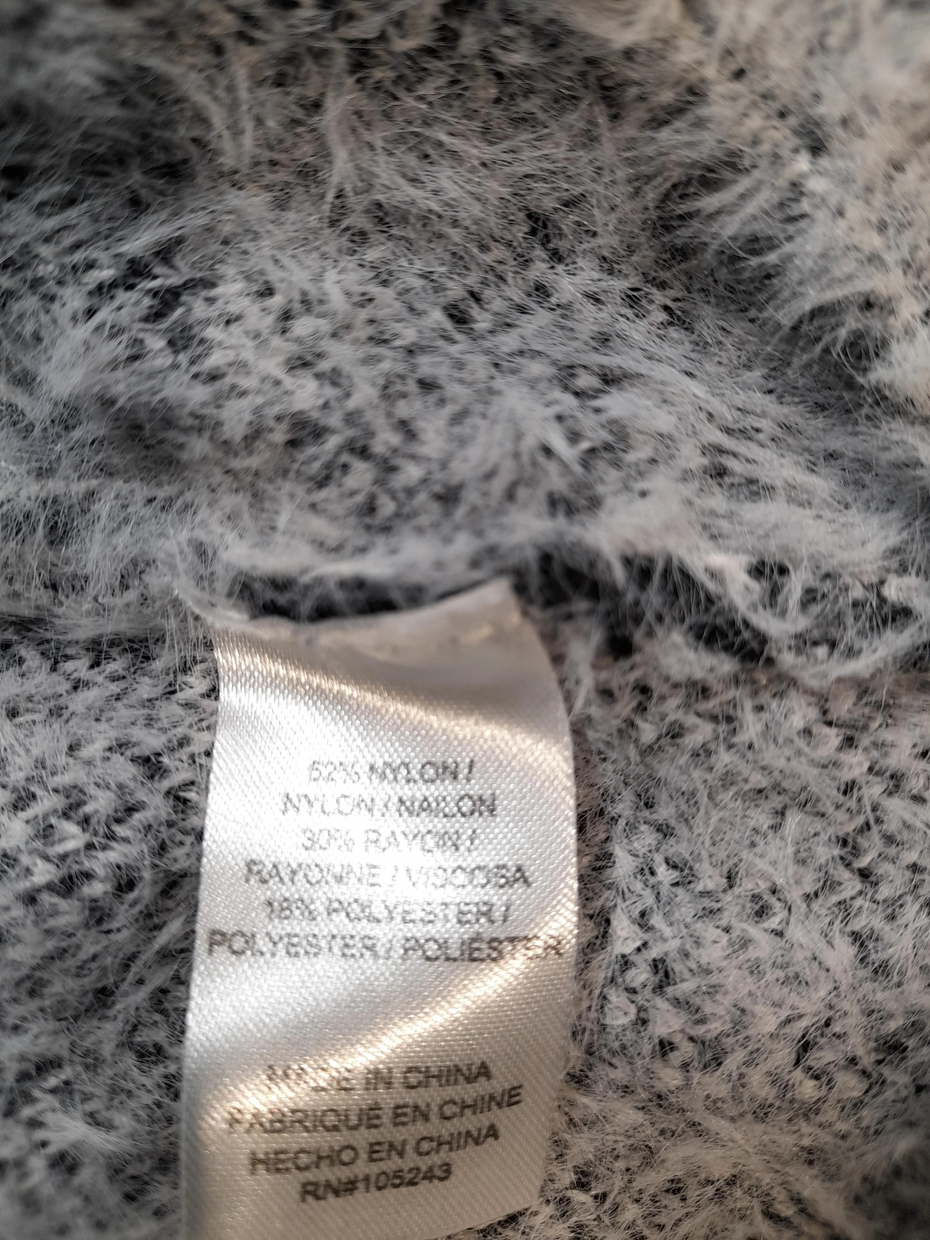 Bobeau Women's Jumper M Grey Nylon with Rayon, Polyester Pullover - Image 6